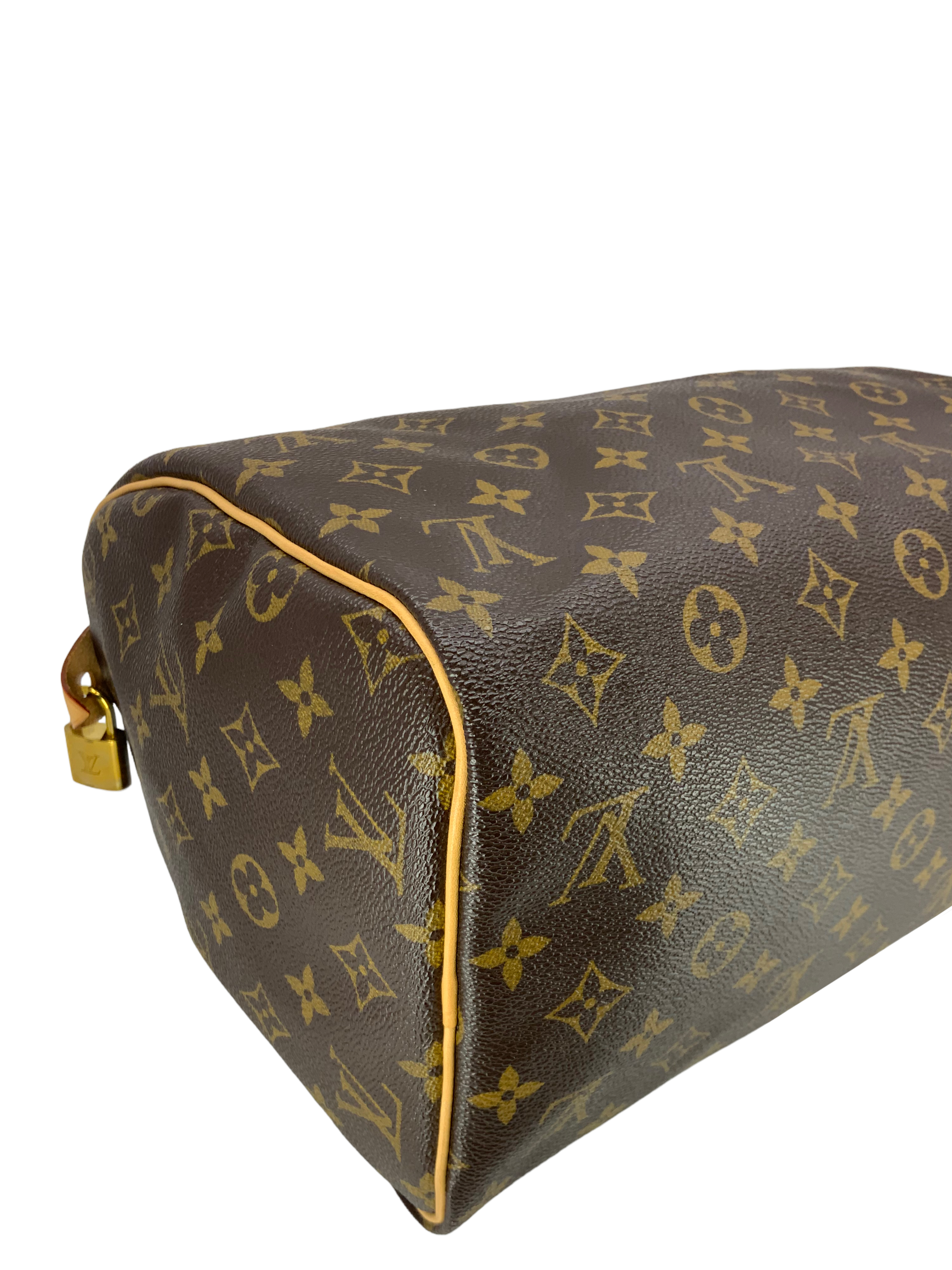 Authentic Louis Vuitton Monogram Speedy 30 Handbag - Luxury Canvas Shoulder Bag for Women - Perfect for Work, Travel & Everyday Use