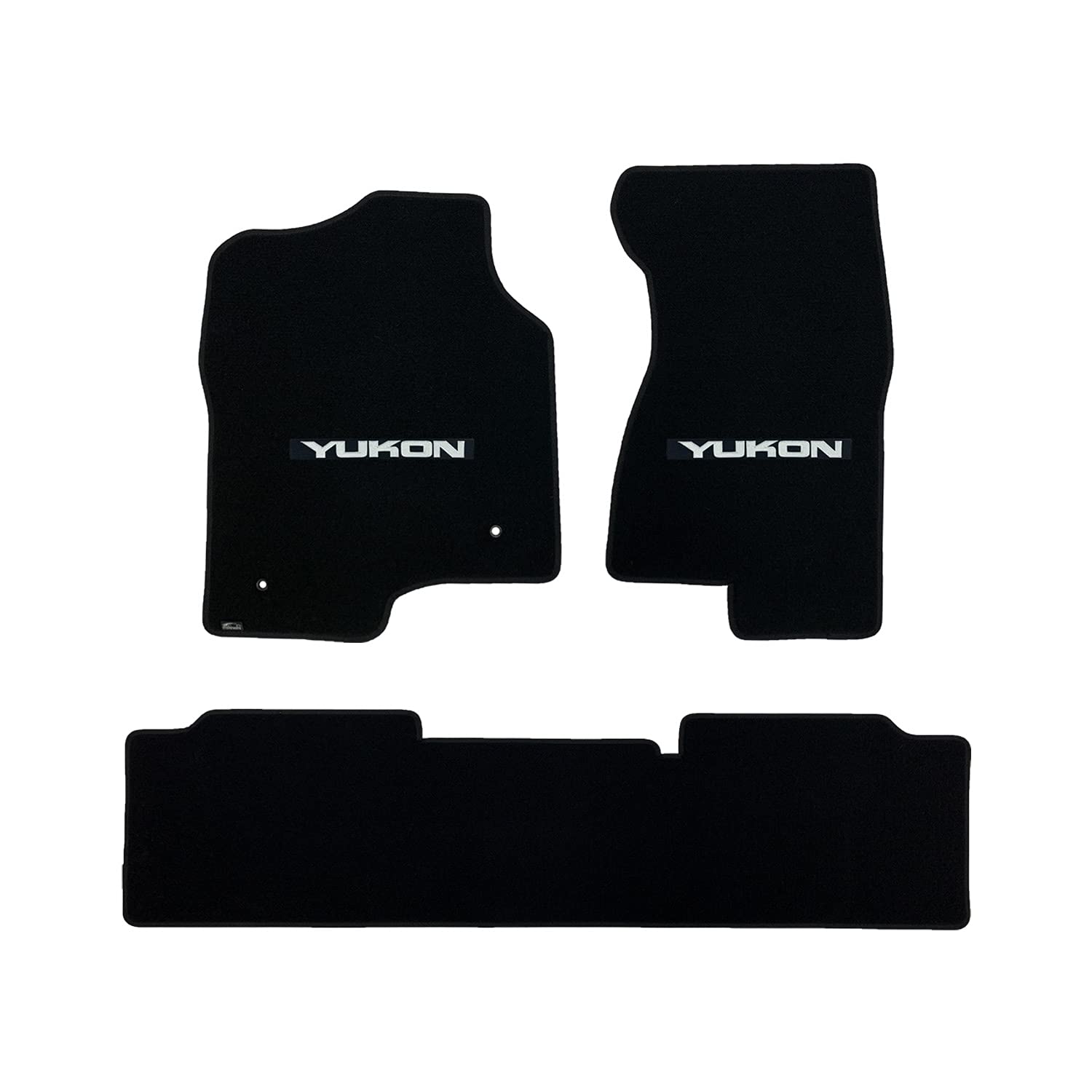 Premium Custom-Fit Carpeted Floor Mats for GMC Yukon 2000-2006 - Black 3-Piece Set with Yukon Logo | Luxury Car Floor Liners for Comfort & Protection | Ideal for Daily Commuting, Road Trips & Family Travel