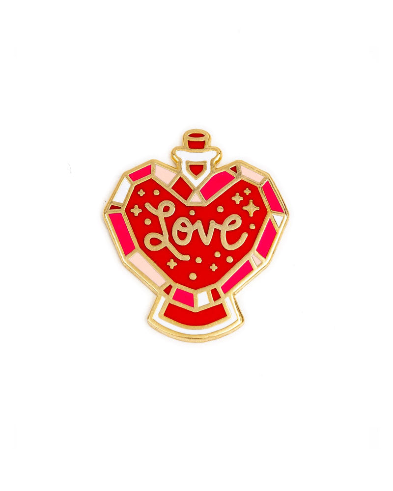 Love Potion Pin - Enamel Lapel Pin for Valentine's Day, Anniversary & Romantic Gifts - Perfect for Jackets, Bags & Accessories