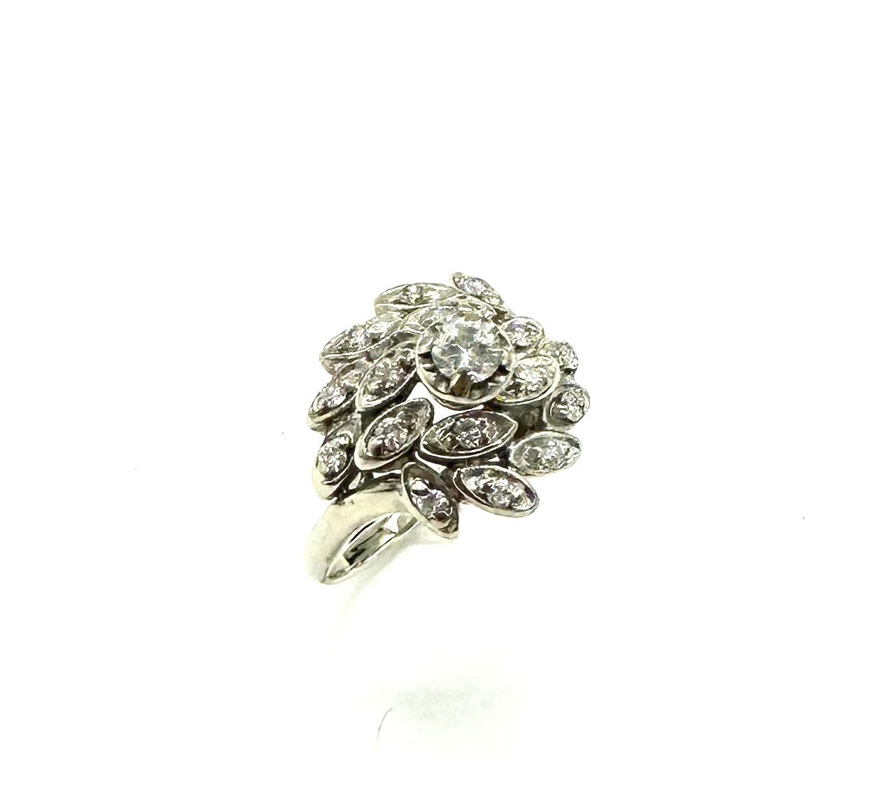 1/3 Ctw Diamond Leaf Design Ring - Elegant Nature-Inspired Jewelry for Women | Perfect for Weddings, Anniversaries & Special Occasions