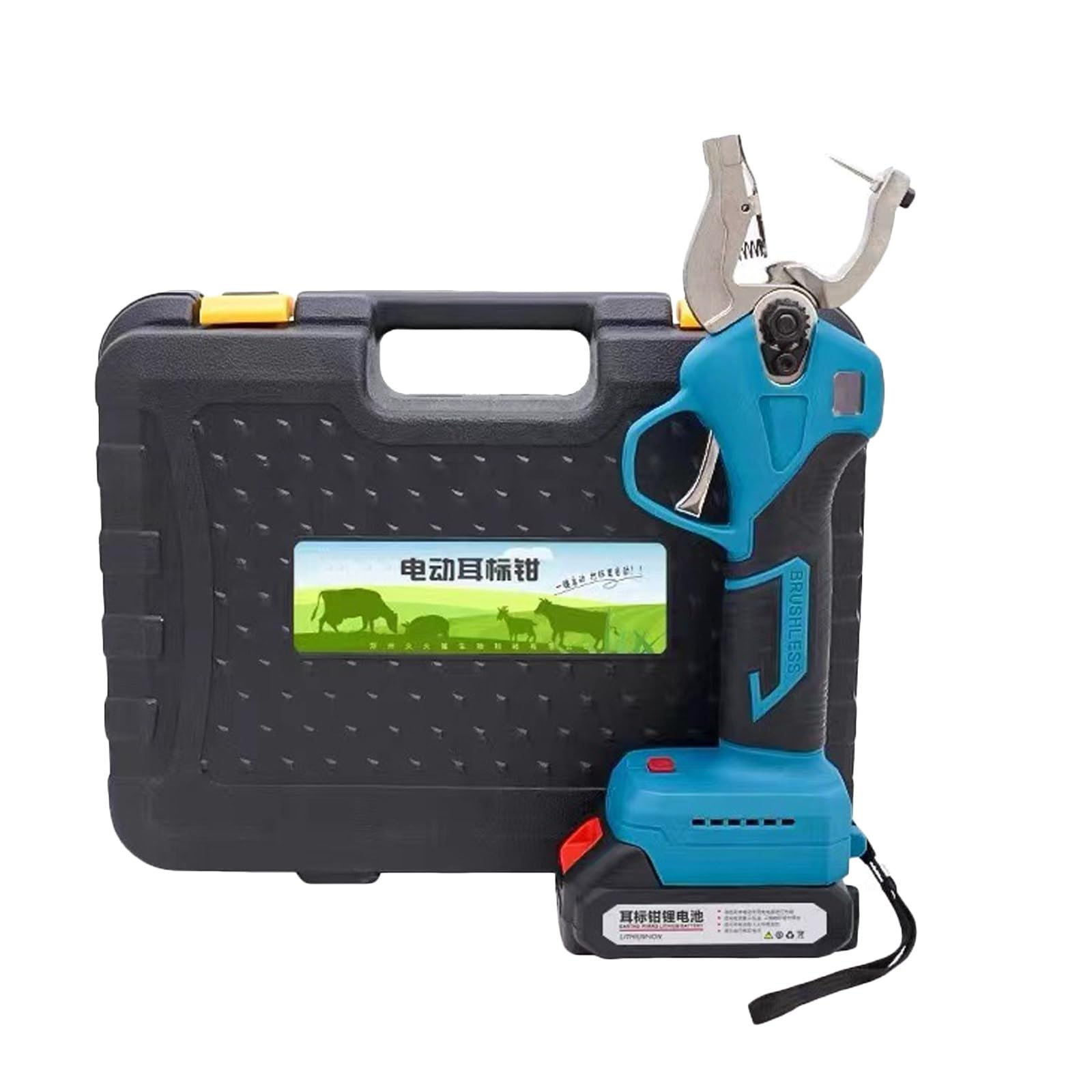 Electric Ear Tag Applicator for Livestock - Automatic Rebound Pliers with Batteries - Ideal for Swine, Cow, Sheep & Rabbit Farming - Easy Counting & Tagging Tool - Perfect for Farm Management & Animal Identification
