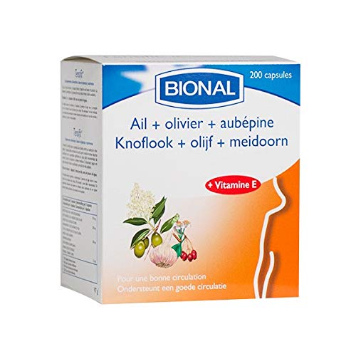 Bional Garlic, Olive & Aubepine Supplement - 200 Capsules for Heart Health & Cholesterol Support - Perfect for Daily Wellness Routine