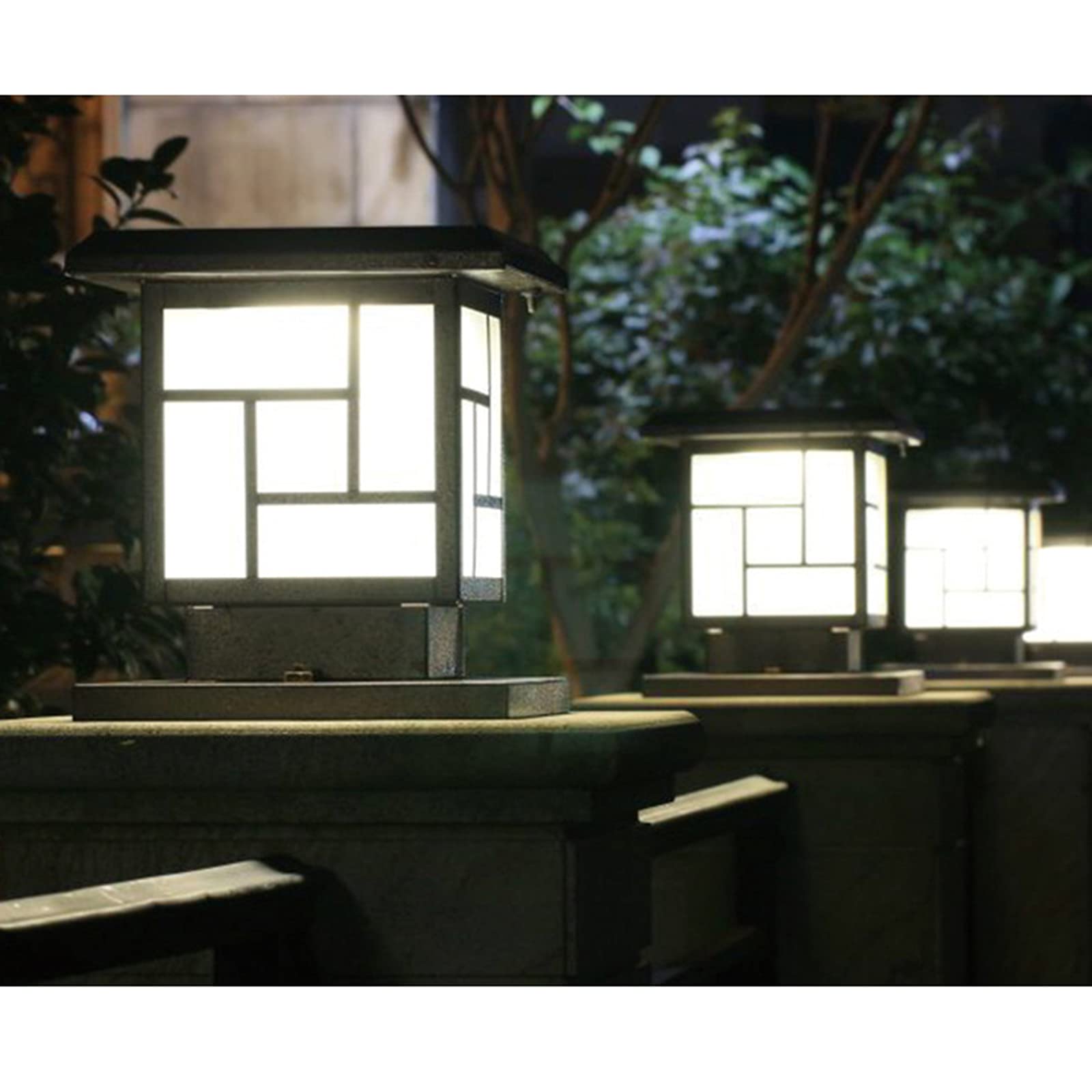 6W Solar Post Cap Lights - Waterproof IP65 Solar Fence Post Lights for 11x11 Inch or Larger Wooden Posts, White Light - Perfect for Deck, Patio, Garden & Pathway Lighting