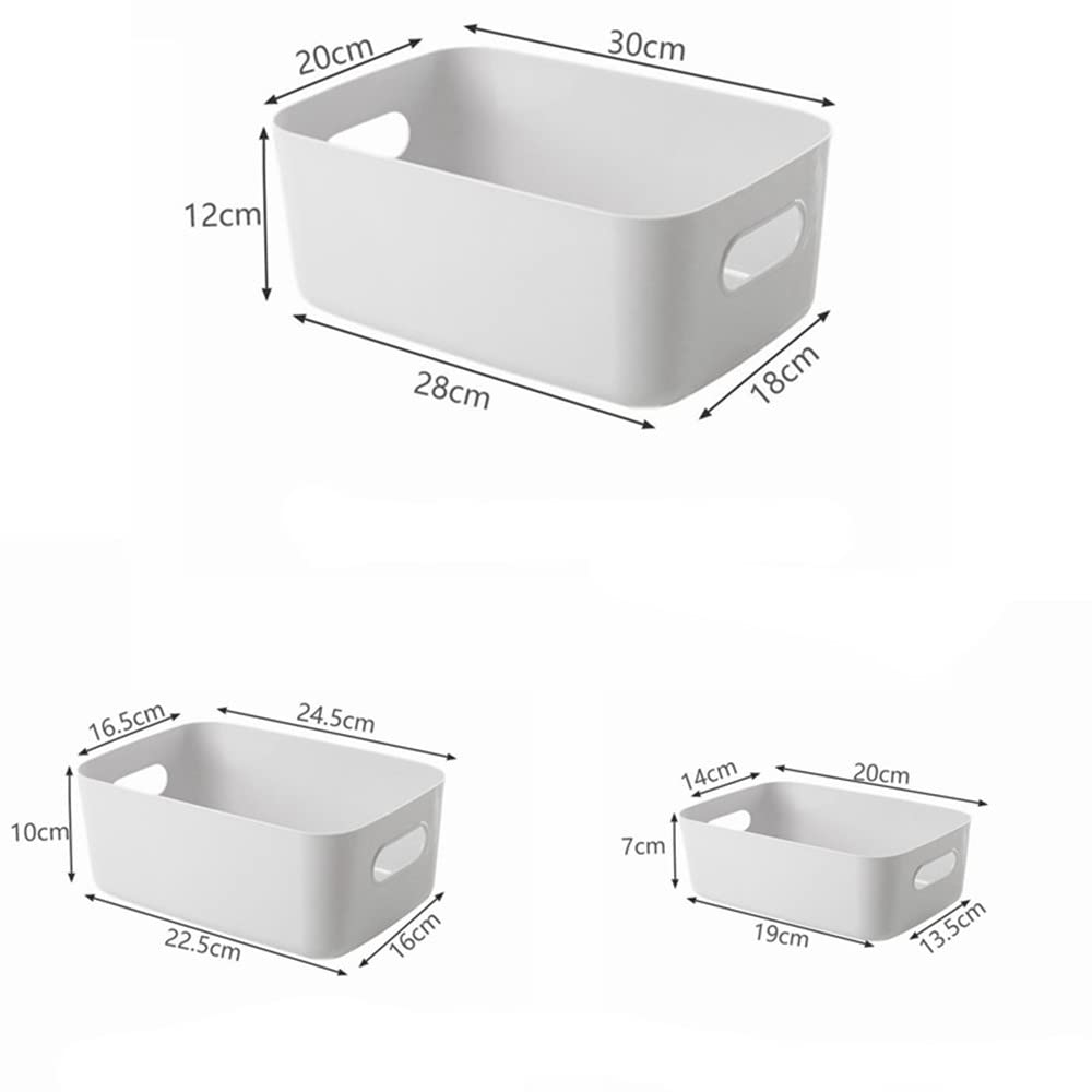 Colorful Plastic Storage Box with Handles - Organize Socks, Cosmetics for Bathroom & Kitchen