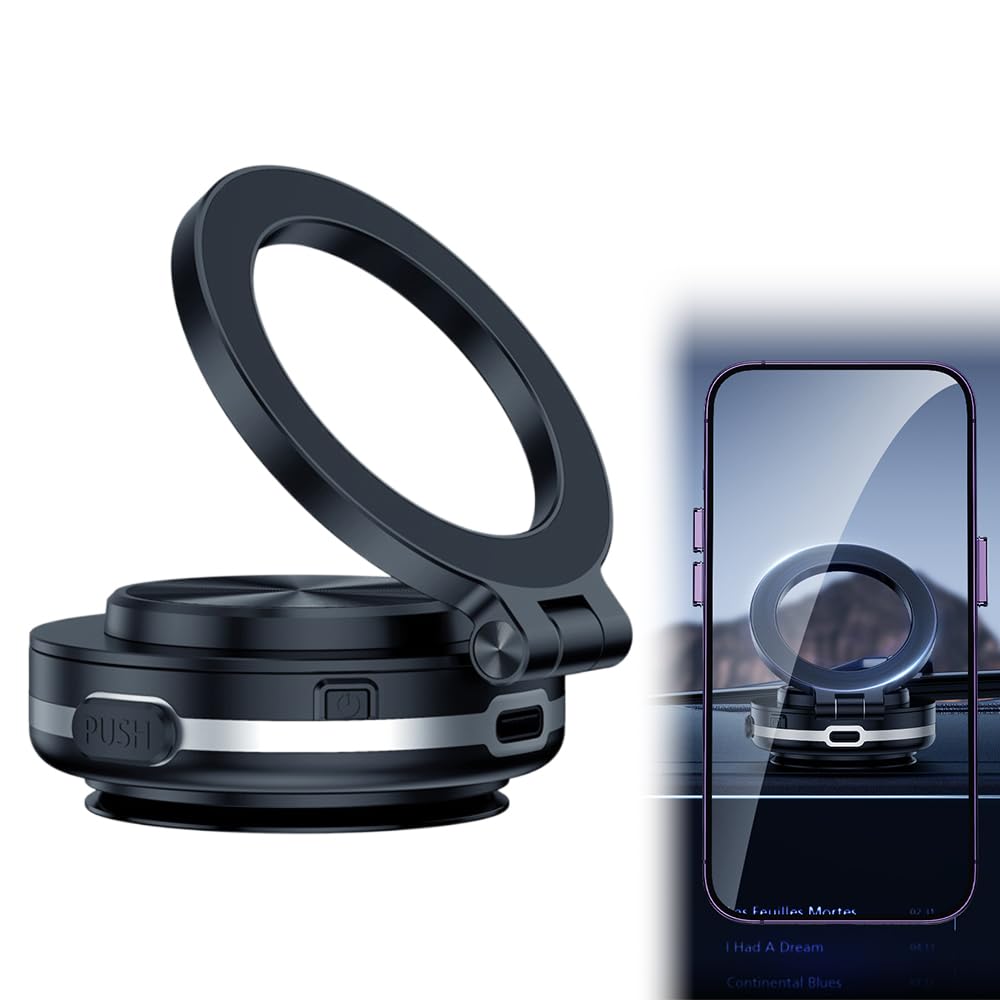 2024 Magnetic Car Phone Mount - 360° Rotation & Strong Suction for Safe Driving