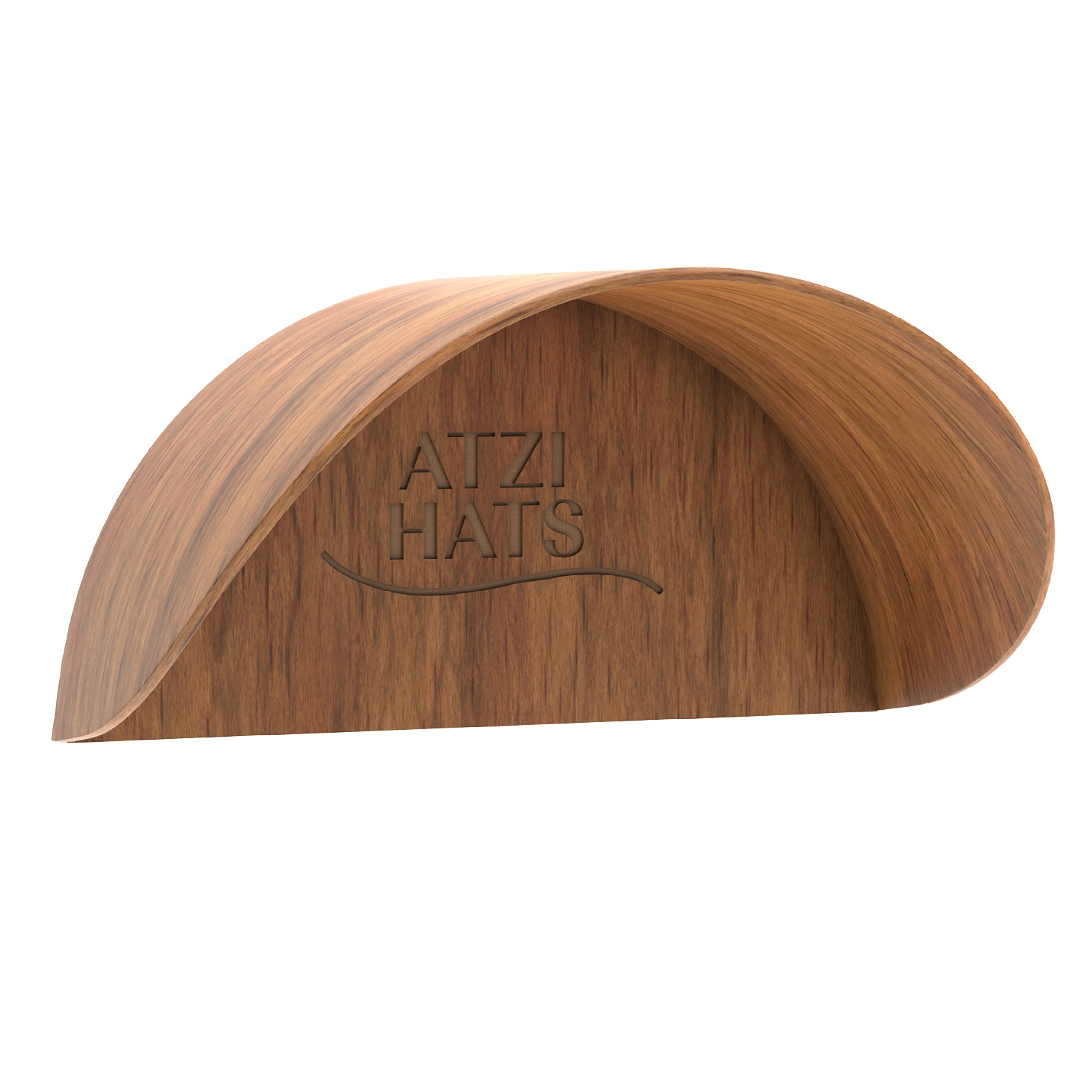 2 Pack Walnut Wood Wall Mounted Hat Hanger - Cowboy, Baseball, Fedora & Trucker Hat Organizer with Minimalist Design | Perfect for Western Décor, Entryway Storage & Hat Display Rack (Also Holds Headphones & Towels)