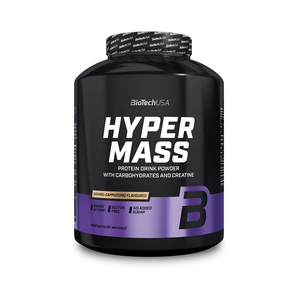 BioTechUSA Hyper Mass Gainer Protein Powder - 4000g, Strawberry Flavor for Muscle Growth & Weight Gain - Perfect for Post-Workout Recovery & Bodybuilding Nutrition