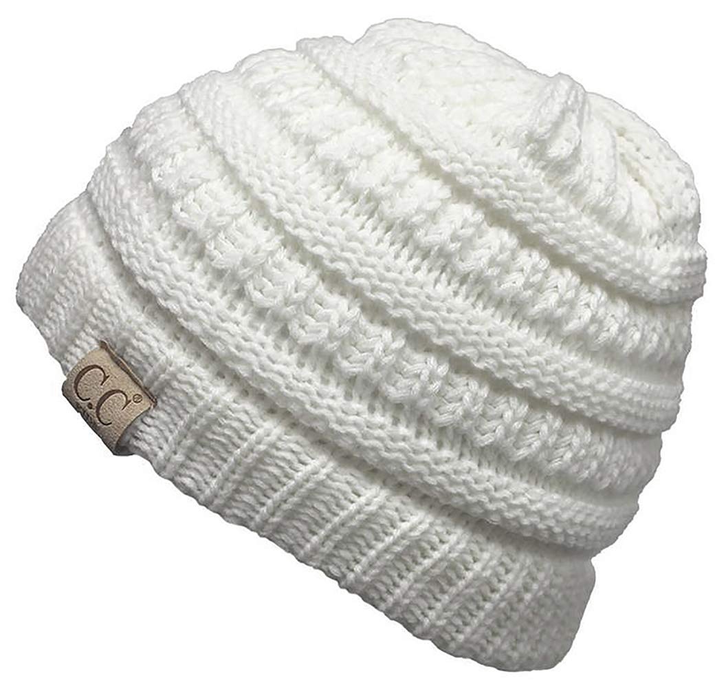 Funky Junque Kids Cozy Ribbed Beanie - Warm Winter Knit Cap for Toddlers & Babies | Soft Stretchy Hat for Cold Weather, Outdoor Play & Family Photos