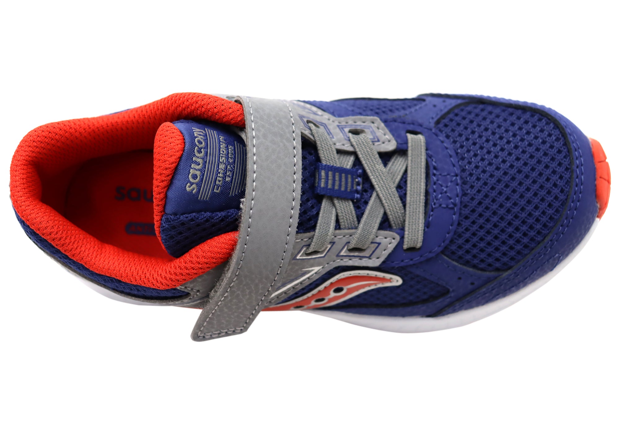 Saucony Kids Cohesion 14 Running Shoes - Lightweight Comfortable Athletic Sneakers with Adjustable Straps for Boys & Girls - Perfect for School, Sports & Everyday Play