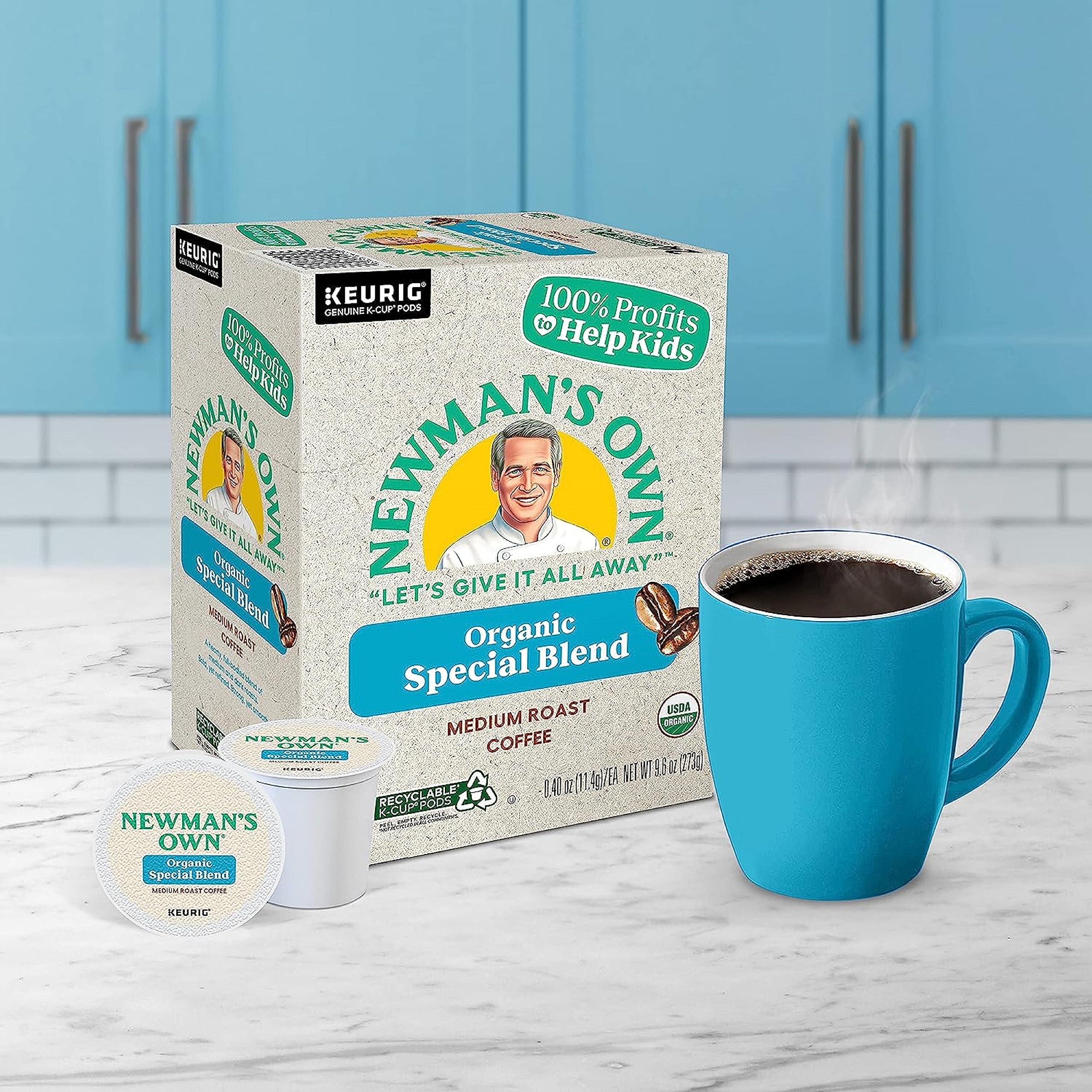 Newman's Own Special Blend Coffee K-Cups for Keurig Brewers - 160 Count (Packaging May Vary) | Premium Coffee Pods for Home & Office Use | Perfect for Morning Boost, Afternoon Pick-Me-Up & Entertaining Guests