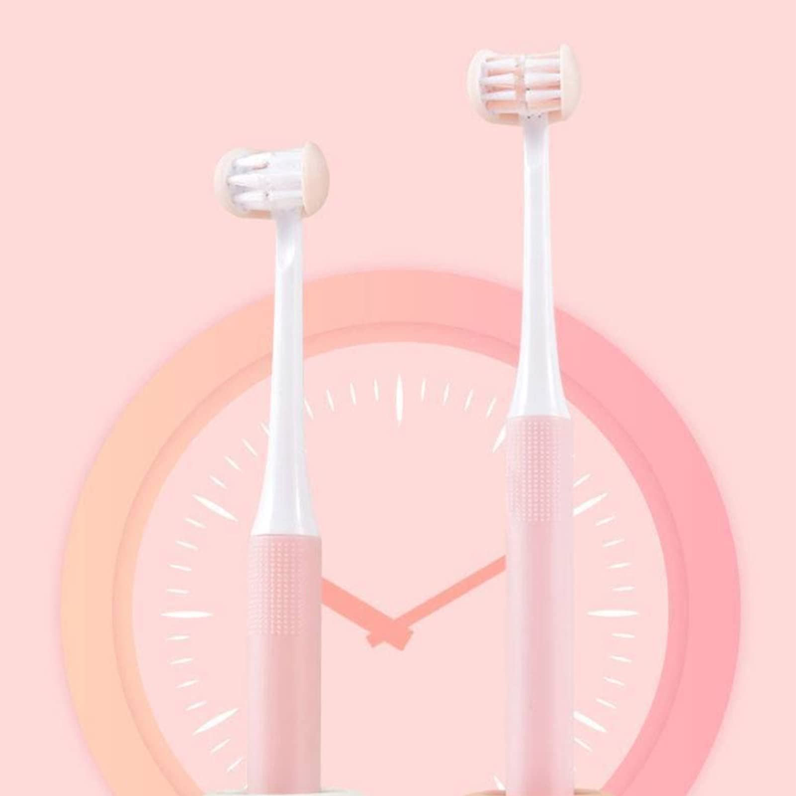 Orbital U-Shaped Kids & Adult Toothbrush - 360° Full Teeth Wrapping for Deep Cleaning, Whitening & Strong Teeth - Soft Bristles for 3-5 Years, 5-12 Years & Adults (Random Colors) - Perfect for Daily Oral Care & Travel