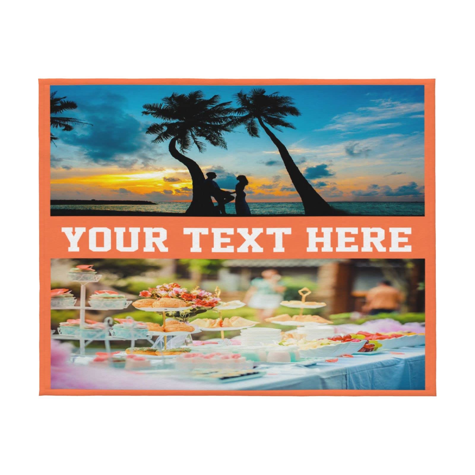 Custom Photo Blanket - Personalized with Your Own Pictures | Unique Wedding Gift for Couples, Anniversary Present | Perfect for Home Decor, Bedroom Throw & Cozy Gift Idea