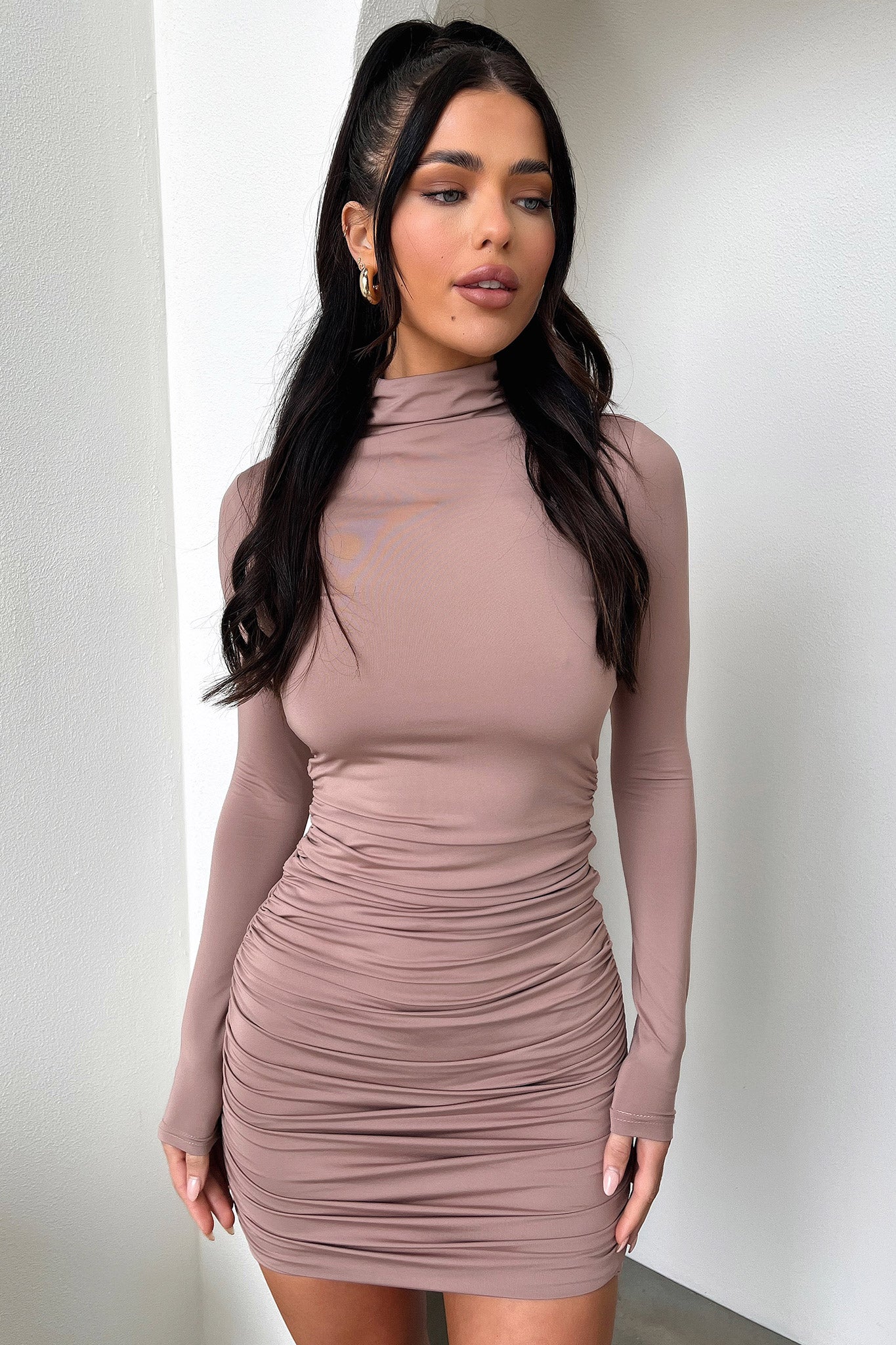 Avaya Women's Brown Dress - Elegant Casual & Party Wear for Everyday Style