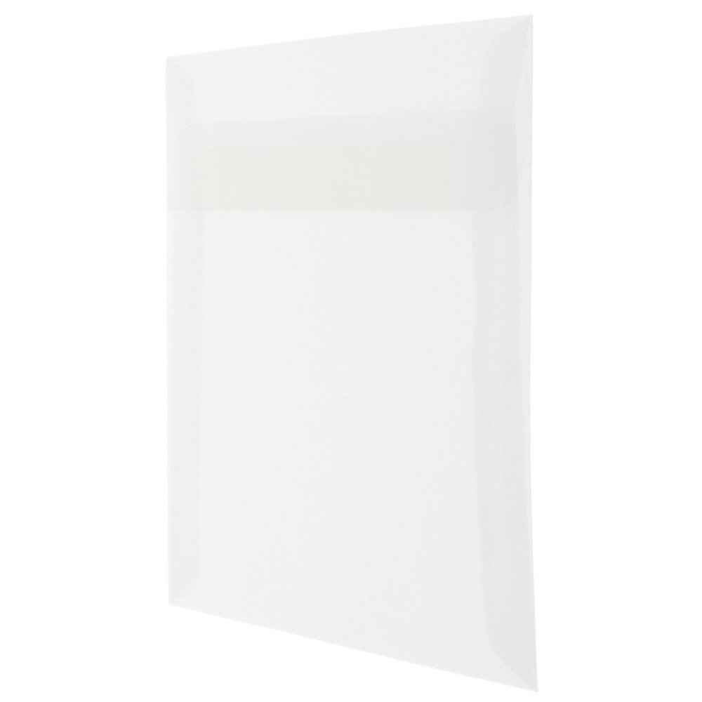 JAM PAPER 7.5 x 7.5 Inch Square Clear Vellum Envelopes for Invitations, Wedding, Greeting Cards - Bulk Pack of 250 Translucent Mailing Envelopes - Perfect for DIY Crafts, Stationery, and Special Occasions