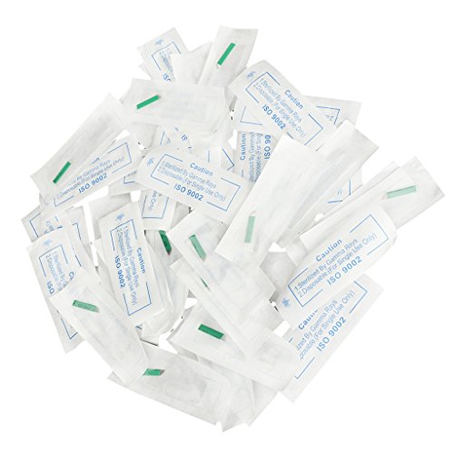 50pcs Professional 12 Pin Needle Eyebrow Tattoo Blades for Microblading & Permanent Makeup - High Precision Green Stainless Steel Blades - Perfect for Salon, Spa & Home Eyebrow Enhancement