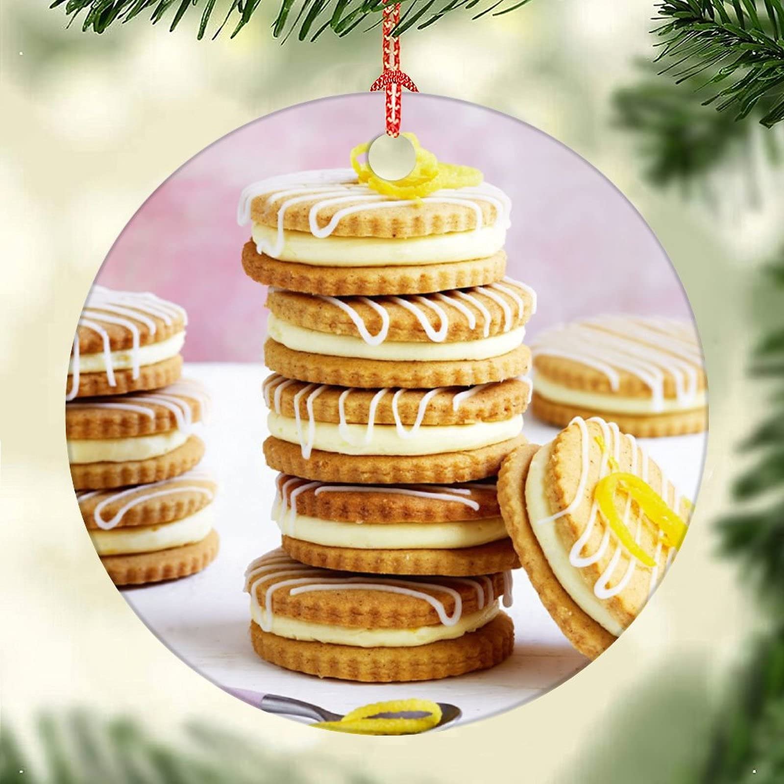 Festive Christmas Biscuit Ornament - Handmade Holiday Tree Decorations for Xmas, Home & Party Decor - Perfect for Gifts, Stocking Stuffers & Holiday Celebrations