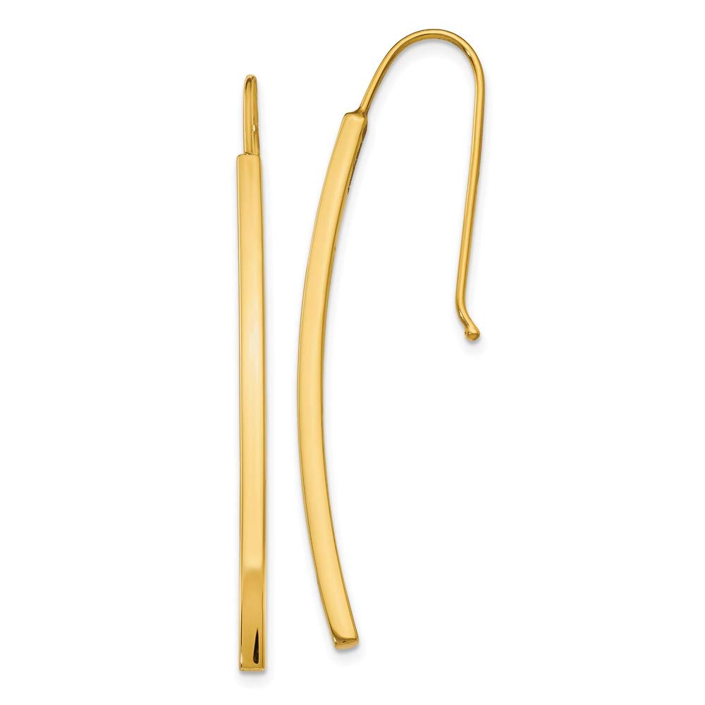 14K Yellow Gold Drop Dangle Earrings for Women - 48mm Elegant Dangle Design - Perfect for Parties, Weddings & Everyday Wear