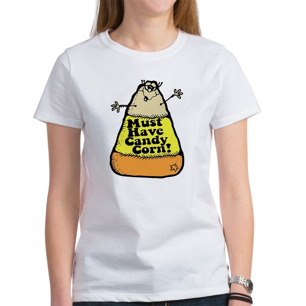 Funny Halloween Candy Corn Women's Classic T-Shirt | Cute Halloween Costume Tee for Women | Perfect for Halloween Parties & Trick or Treating
