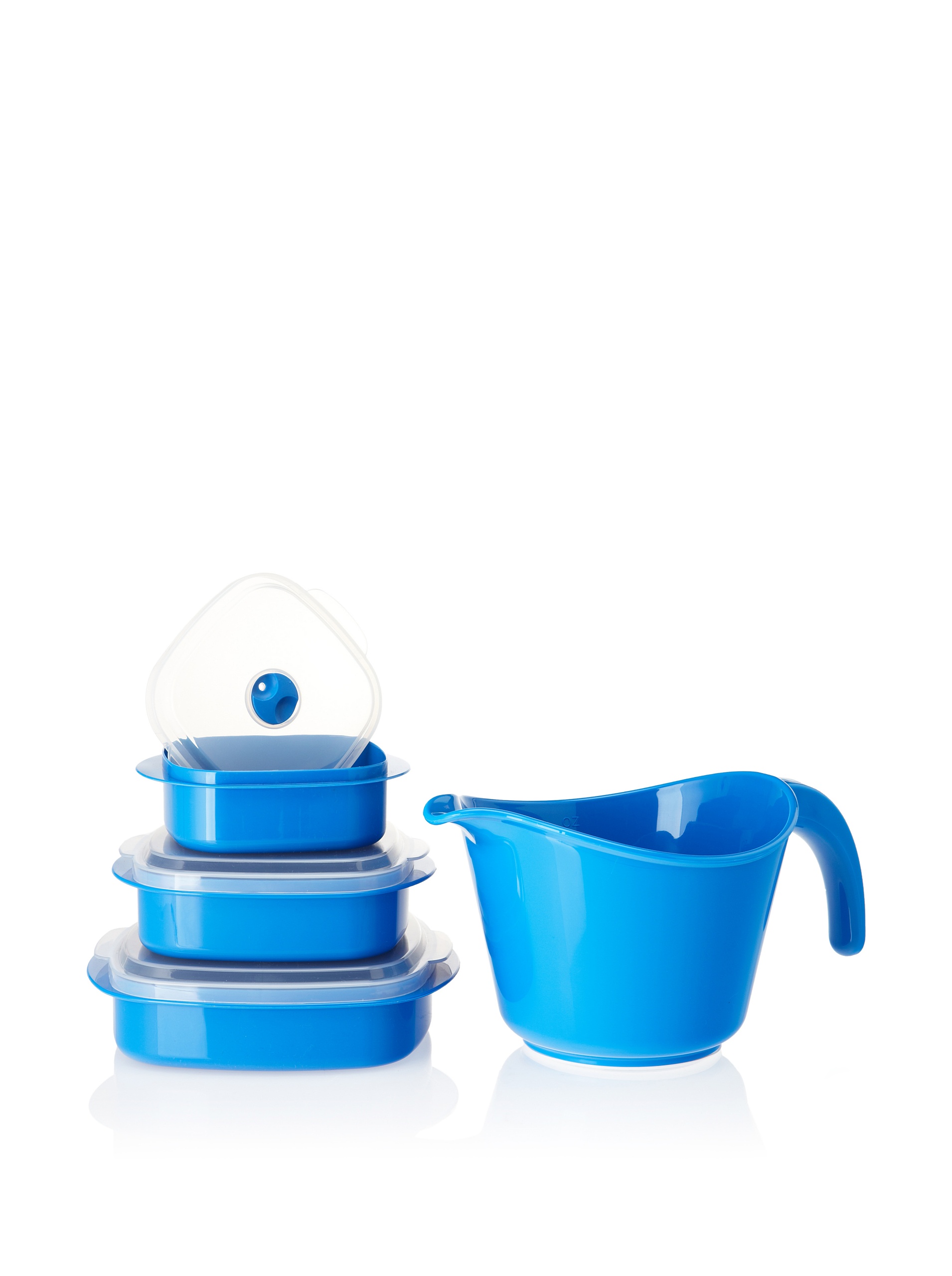 Reston Lloyd Microwave Batter Bowl & Cookware Storage Set - 3-Piece Non-Stick Baking Set in Azure Blue | Perfect for Baking, Cooking & Microwave Use | Ideal for Cupcakes, Muffins & Meal Prep