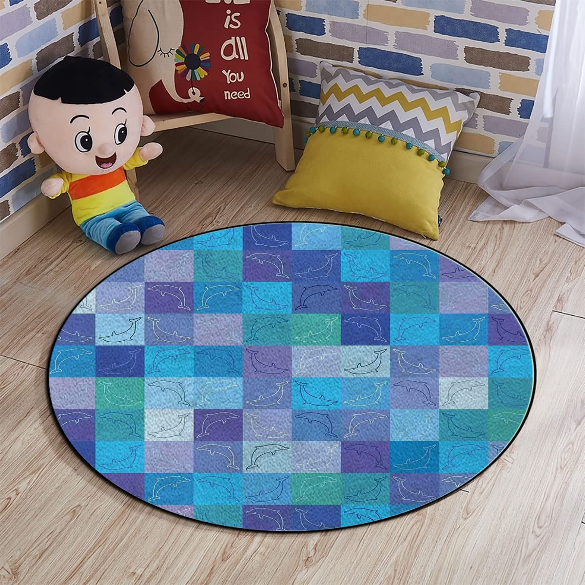 Non-Slip Round Chair Mat for Hardwood Floors - 36