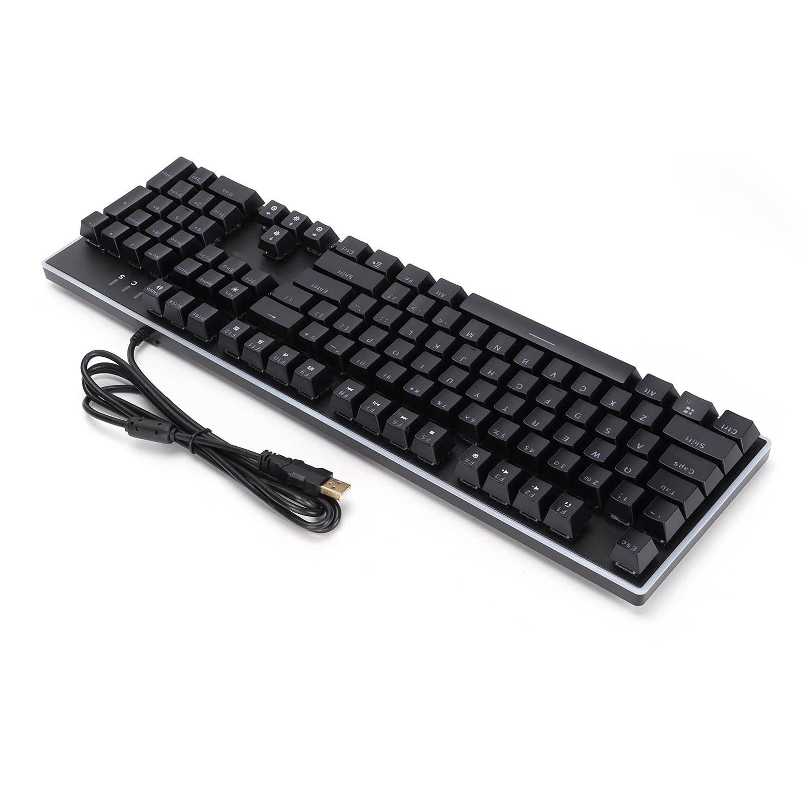 Zyyini Wired Mechanical Gaming Keyboard - 104 Keys RGB Backlit for PC/Laptop, Windows Compatible for Gamers & Office Use
