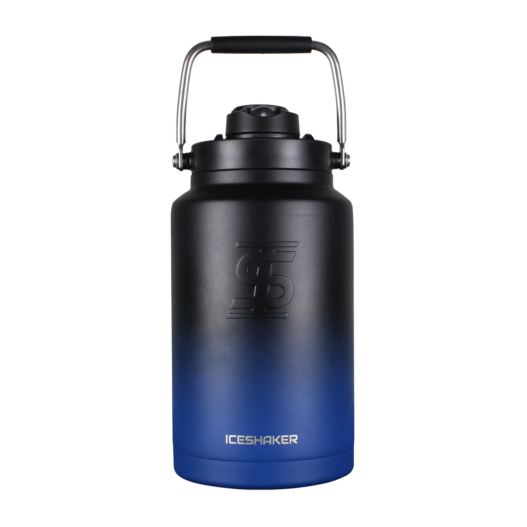 Custom Navy Black Ombre One Gallon Water Jug - Durable & Leak-Proof for Outdoor, Gym, Camping & Sports Hydration
