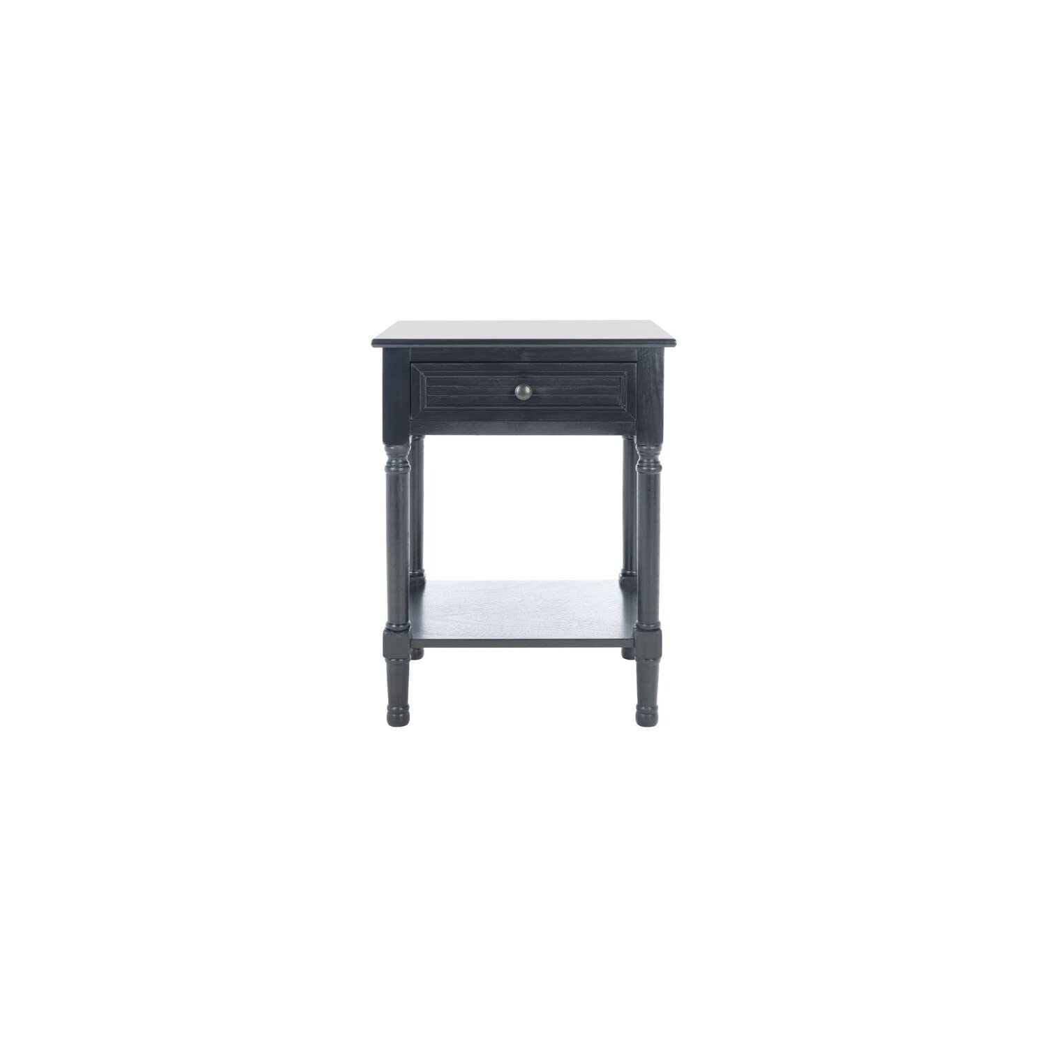 SAFAVIEH Tate Black 1-Drawer Nightstand with Lower Shelf - Modern Accent Table for Living Room, Bedroom, Entryway & Foyer - Perfect for Storage & Display (ACC5714B)