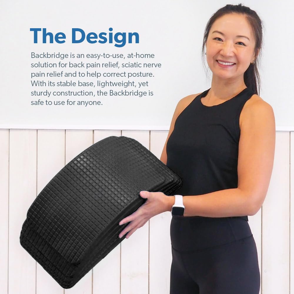 Grey Sit-Ups Are Stupid & Crunches Are Crap Book - Back Stretcher for Lumbar Support, Spine Alignment & Pain Relief by Dr. Todd Sinett | Perfect for Home Office, Yoga & Post-Workout Recovery