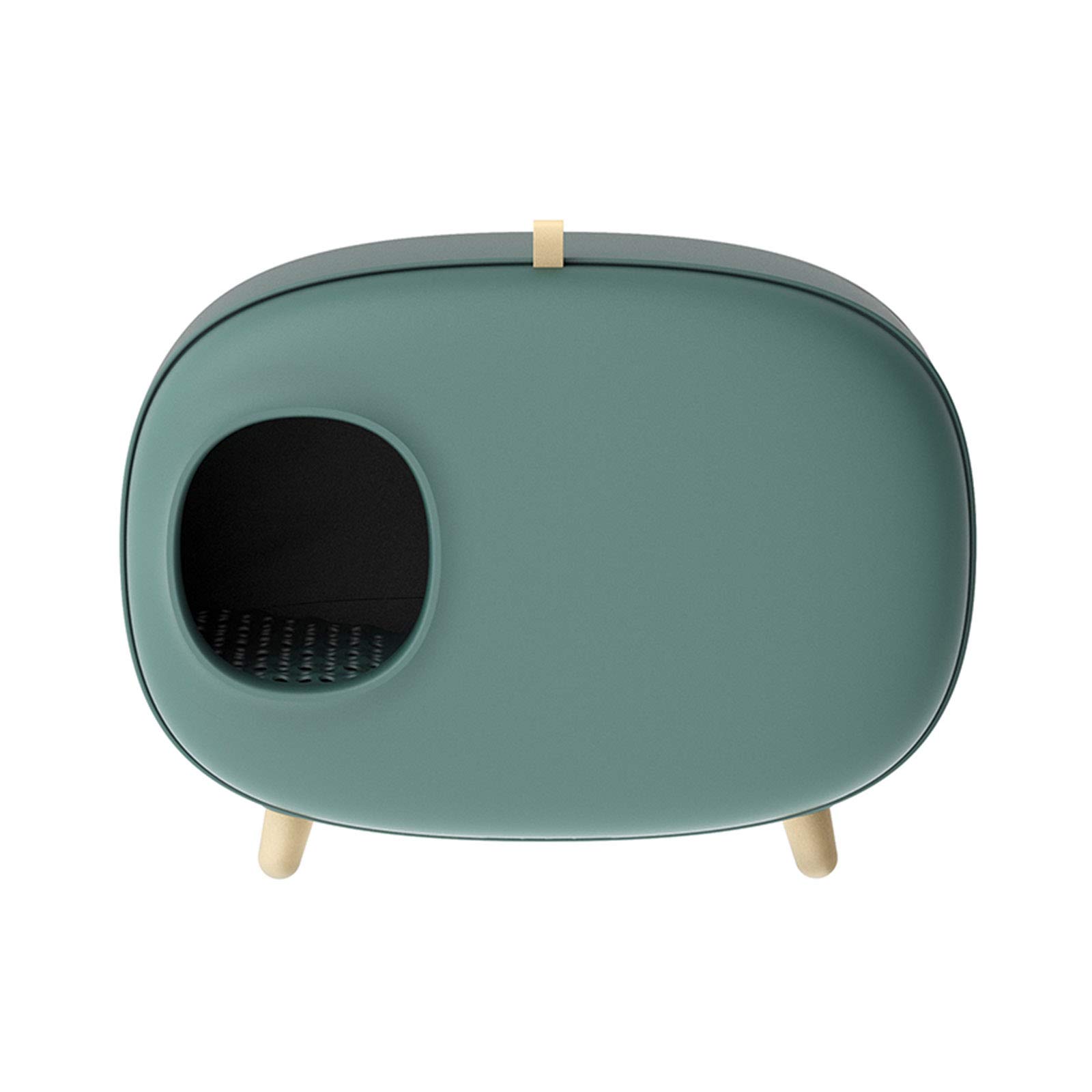 GGBOY Semi-Enclosed Cat Litter Box with Odor Control - Splash-Proof Indoor Litter Tray for Cats - Reusable & Easy to Clean - Perfect for Small Spaces & Apartments