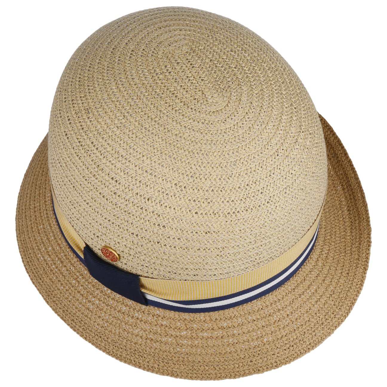 Stylish Nanni Twotone Straw Hat by Mayser - Summer Beach Hat for Women, Fashionable Sun Protection Accessory - Perfect for Vacations, Outdoor Activities & Garden Parties