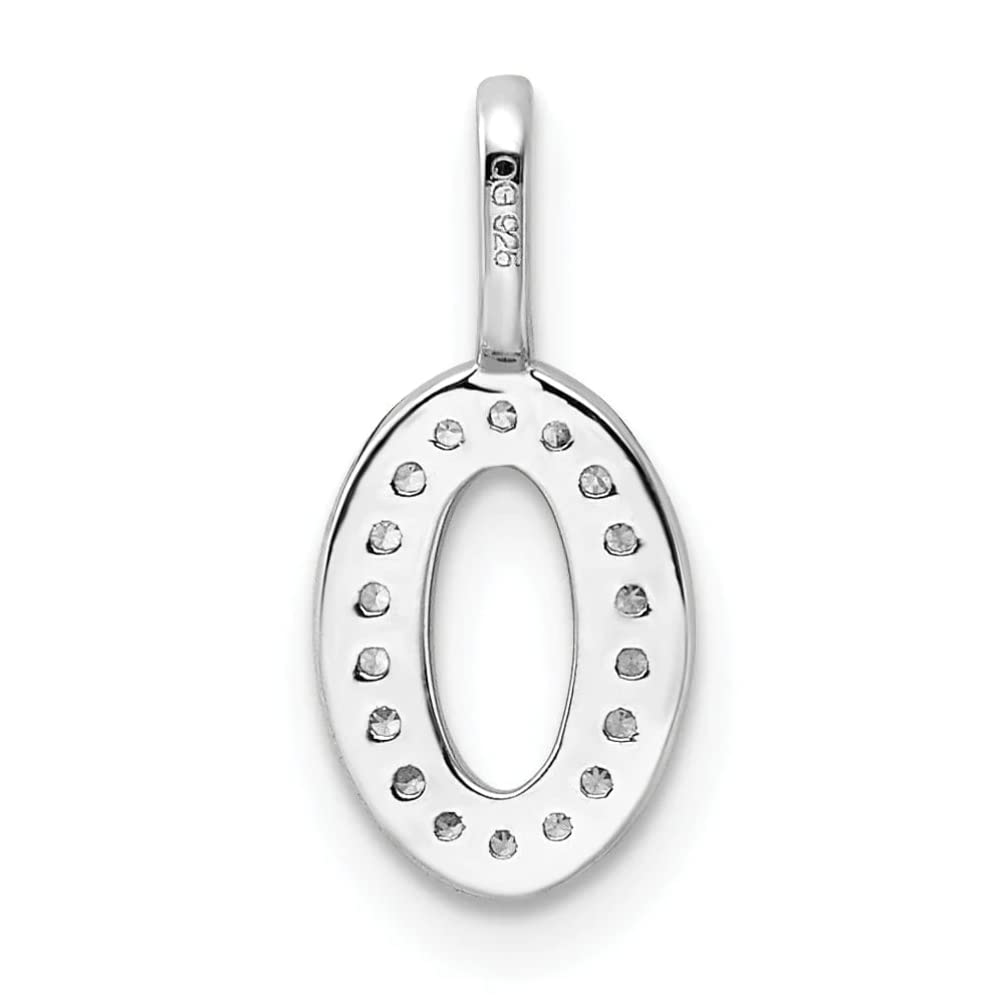 14K White Gold Diamond Women's Number 