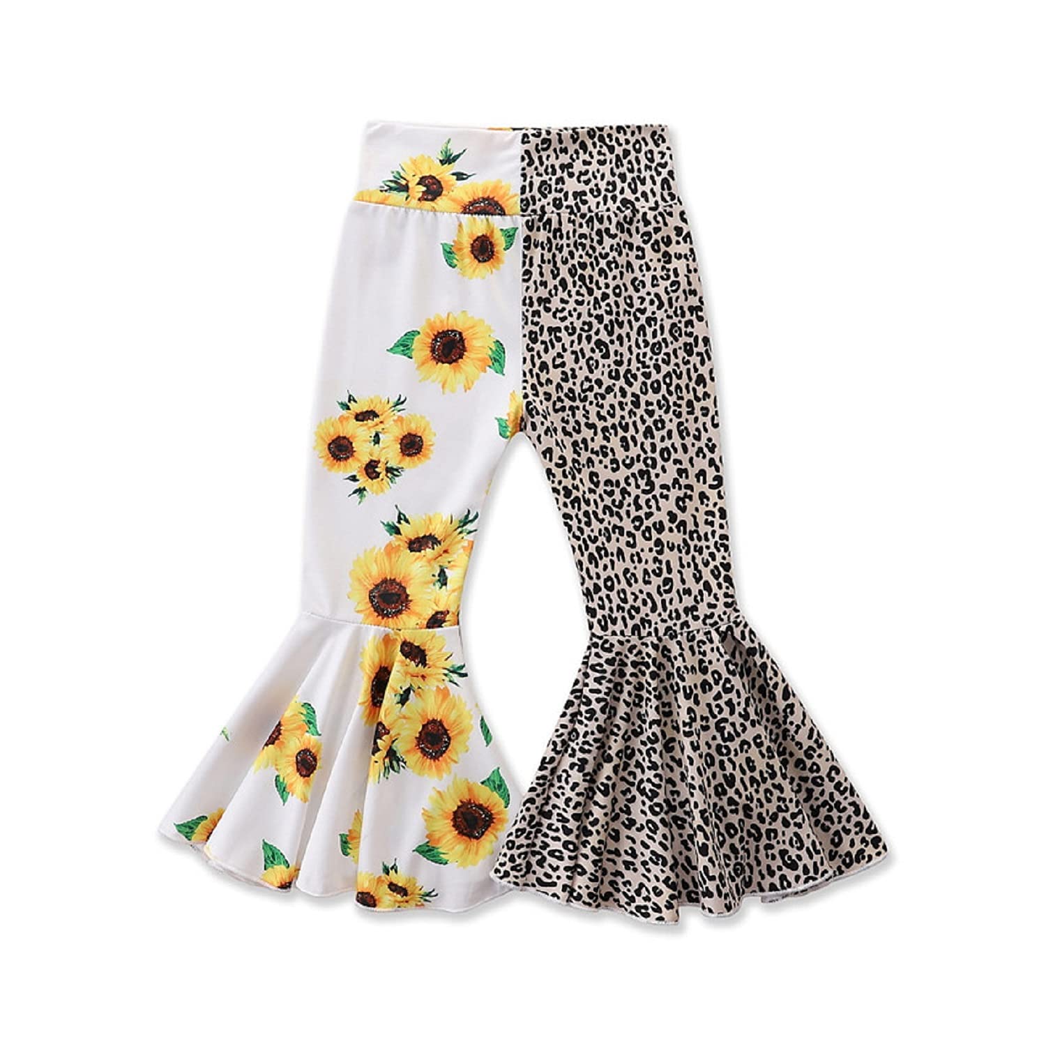 **Toddler Baby Girl Bell Bottom Flare Pants - Soft Ruffle Long Leggings & Trousers for Playtime, Parties & Everyday Wear**