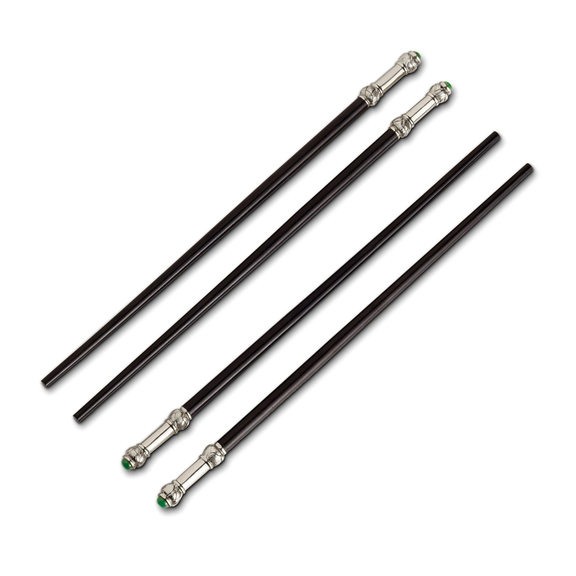 Premium Platinum Chopsticks Set of 2 Pairs - Elegant Dining Utensils for Sushi, Asian Cuisine & Home Kitchen Use