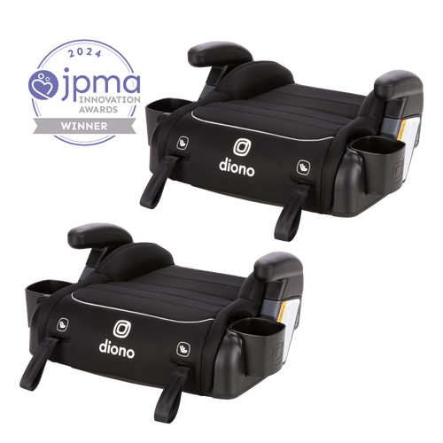 Diono Connect3 RXT Backless Booster Car Seat with LATCH System - 2 Pack for Kids Travel Safety | Perfect for School Drop-offs, Road Trips & Everyday Commuting