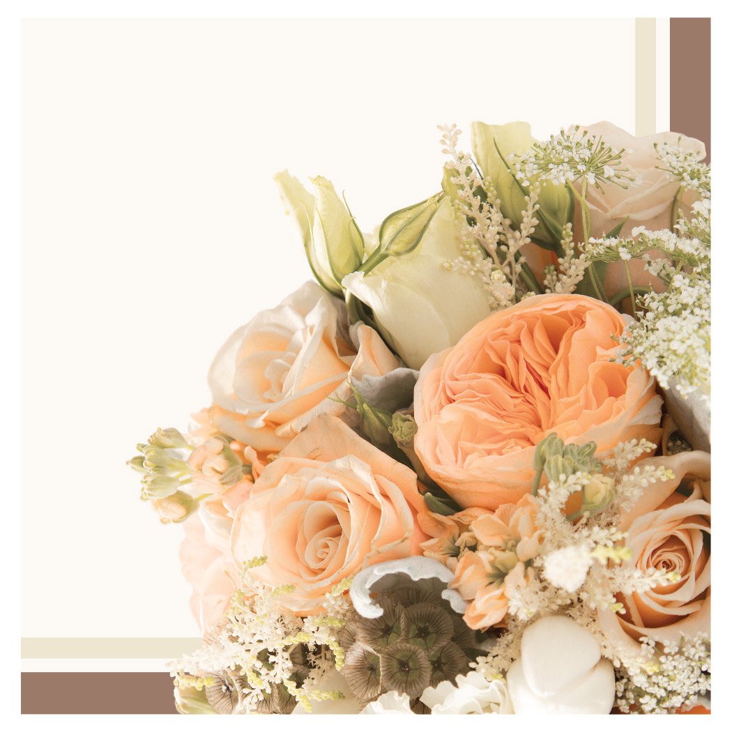 Creative Converting 16-Count Rose Gold Bouquet Paper Lunch Napkins - Elegant Party, Wedding, Bridal Shower & Dinner Table Decorations