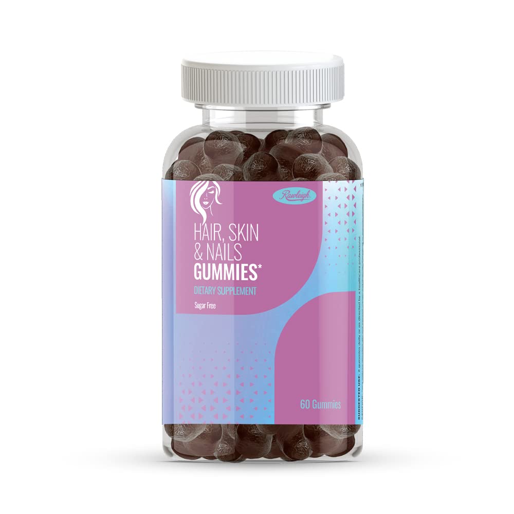Rawleigh Sugar-Free Hair, Skin & Nails Gummies - 60 Count | Biotin & Collagen Supplement for Healthy Hair Growth, Strong Nails & Glowing Skin | Perfect for Beauty Routines & Daily Wellness Support