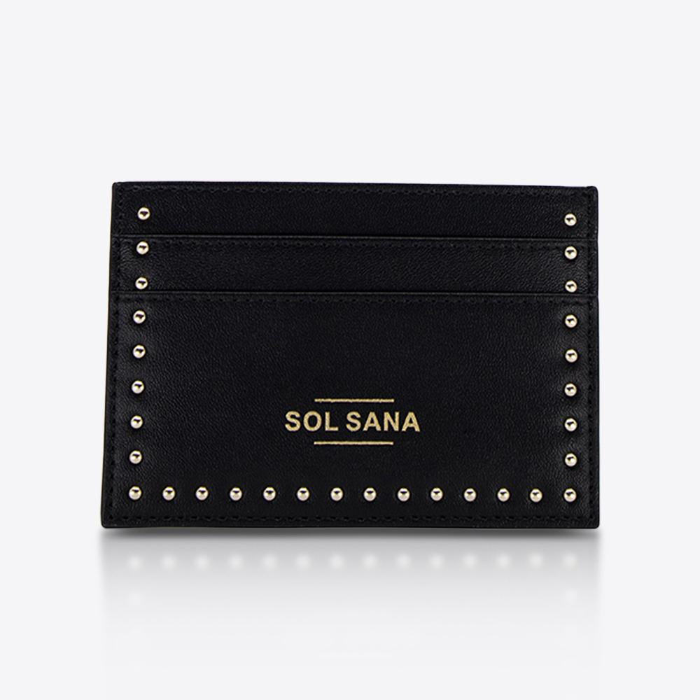 Premium RFID Blocking Leather Cardholder Wallet - Slim Minimalist Design for Men & Women (Black/Gold) - Perfect for Travel, Business & Everyday Use