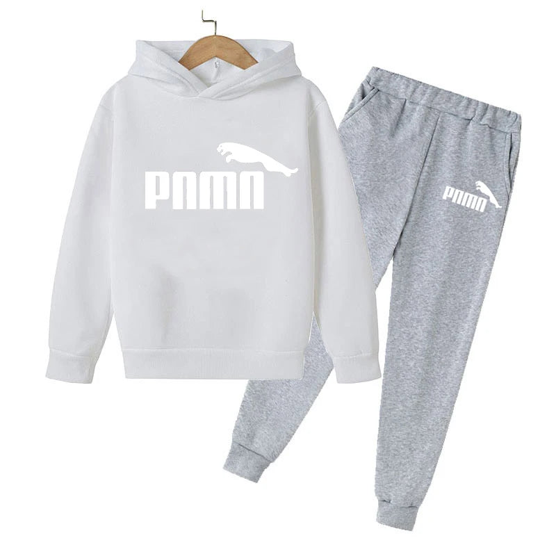 2023 Trendy Kids' Hoodie & Pants 2-Piece Set - Boys & Girls Spring/Fall Casual Outfit for Outdoor Jogging, Playdates & School Activities | Comfortable Cotton Sweatshirt & Jogger Pants