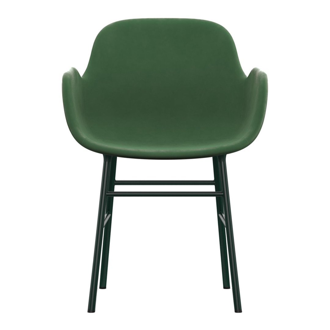 Modern Form Armchair with Sturdy Metal Legs & Soft Upholstery - Perfect for Living Room, Office, or Reading Nook