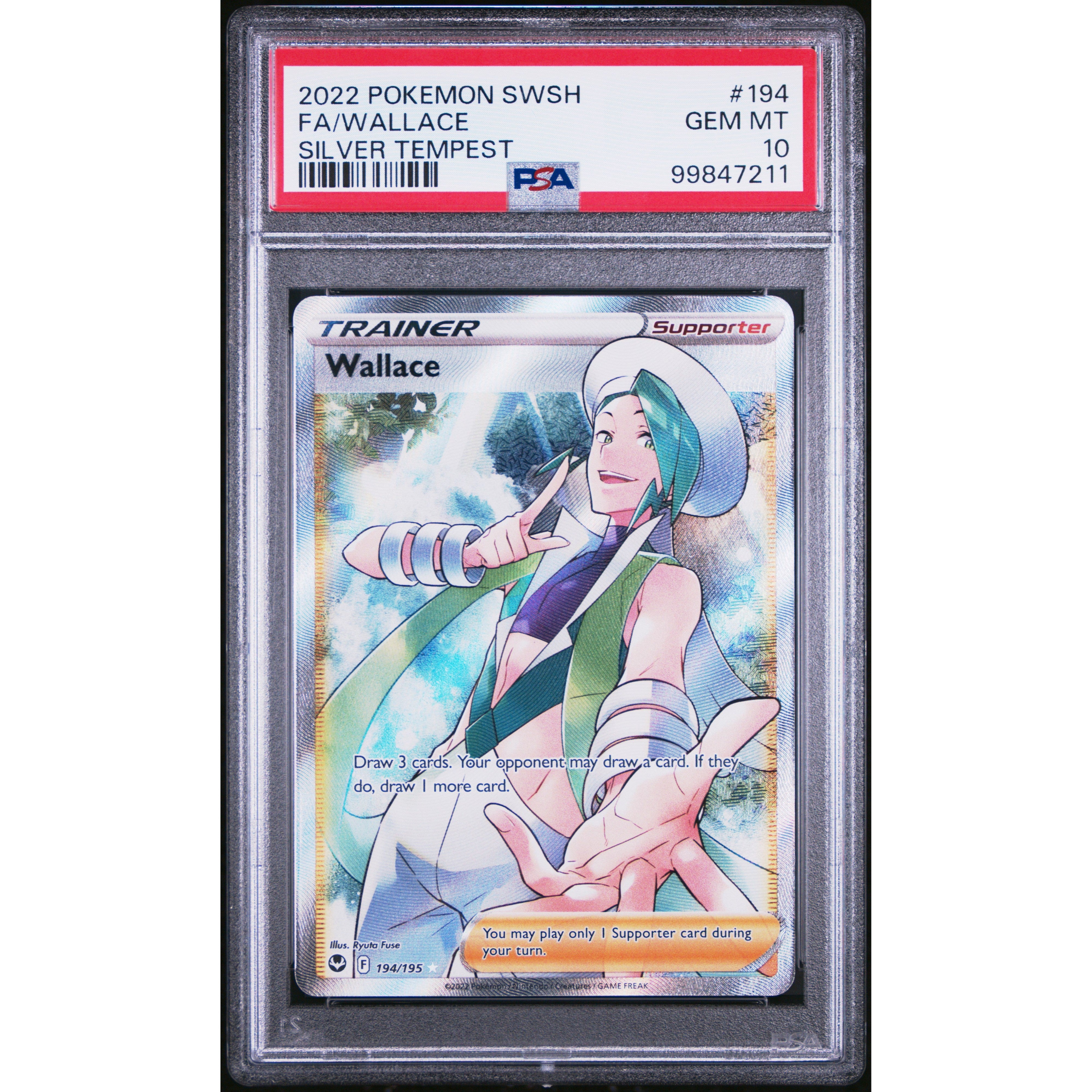2022 Pokemon Silver Tempest Wallace 194/195 PSA 10 Graded Card - Perfect for Collectors, Gaming & Investment
