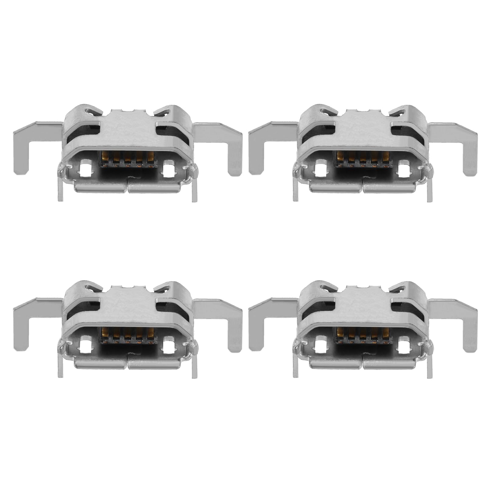 OTOTEC 4-Pack Replacement USB Charging Port Dock for Xbox One & Dual Sense Controller - Silver | Gaming Accessories for Enhanced Playtime & Charging Convenience