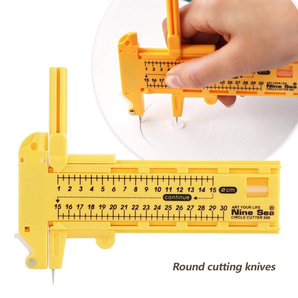 Premium Rotary Circle Cutter Tool - Perfect for Paper, Cardboard, Rubber & Leather Cutting | Ideal for Arts, Crafts, Scrapbooking & DIY Projects