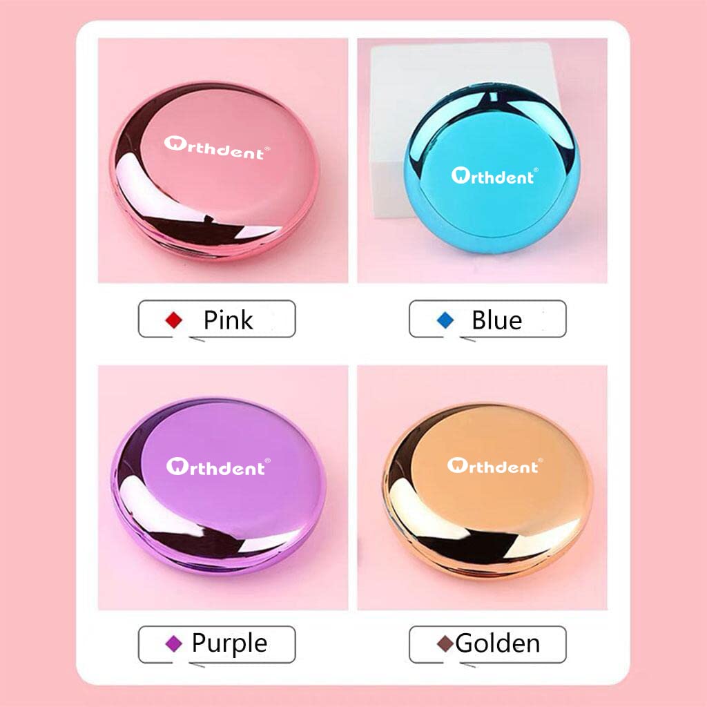 Premium Orthodontic Retainer Case with Magnetic Closure - Includes 1 Retainer Case, 1 Aligner Remover Hook & 1 Cleaning Brush (Pink) - Perfect for Travel, School & Daily Dental Care