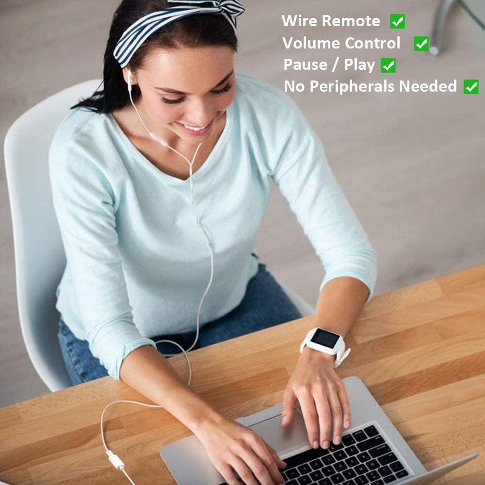 USB C to Lightning Audio Adapter for iPhone 16/15/14/13/12/11 Pro Max Plus - 3.5mm Headphone Jack & Charging Dongle - Compatible with iPad Pro/Air/Mini & MacBook (Perfect for Travel, Gaming & Music Listening)