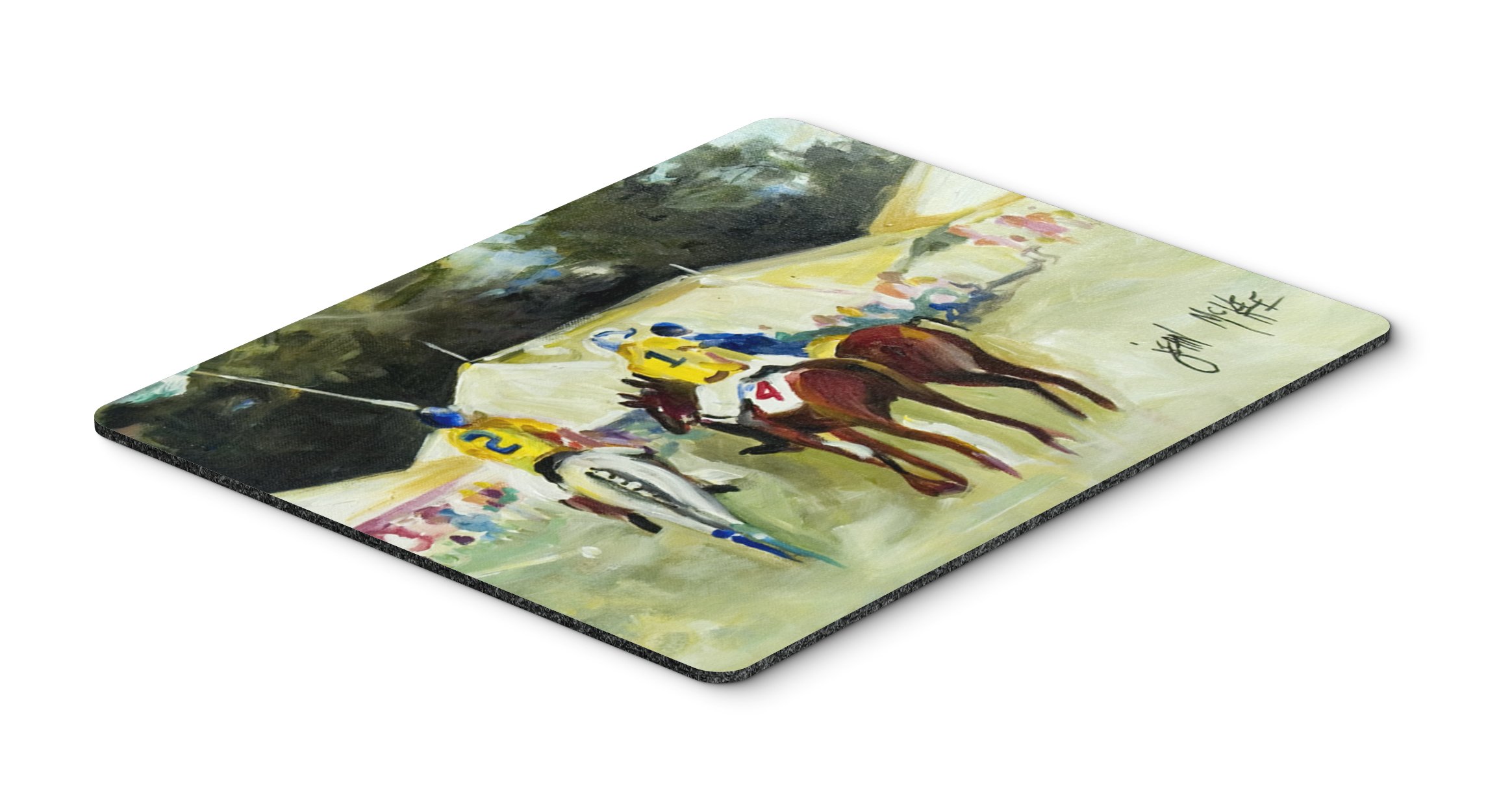 Caroline's Treasures JMK1006MP Polo at The Point Mouse Pad - Large Washable Non-Slip Desk Mat for Home Office, Gaming & Computer Work - Perfect as Hot Pad, Trivet or Laptop Mouse Mat - Ideal for Workstations, Gaming Setups & Kitchen Use