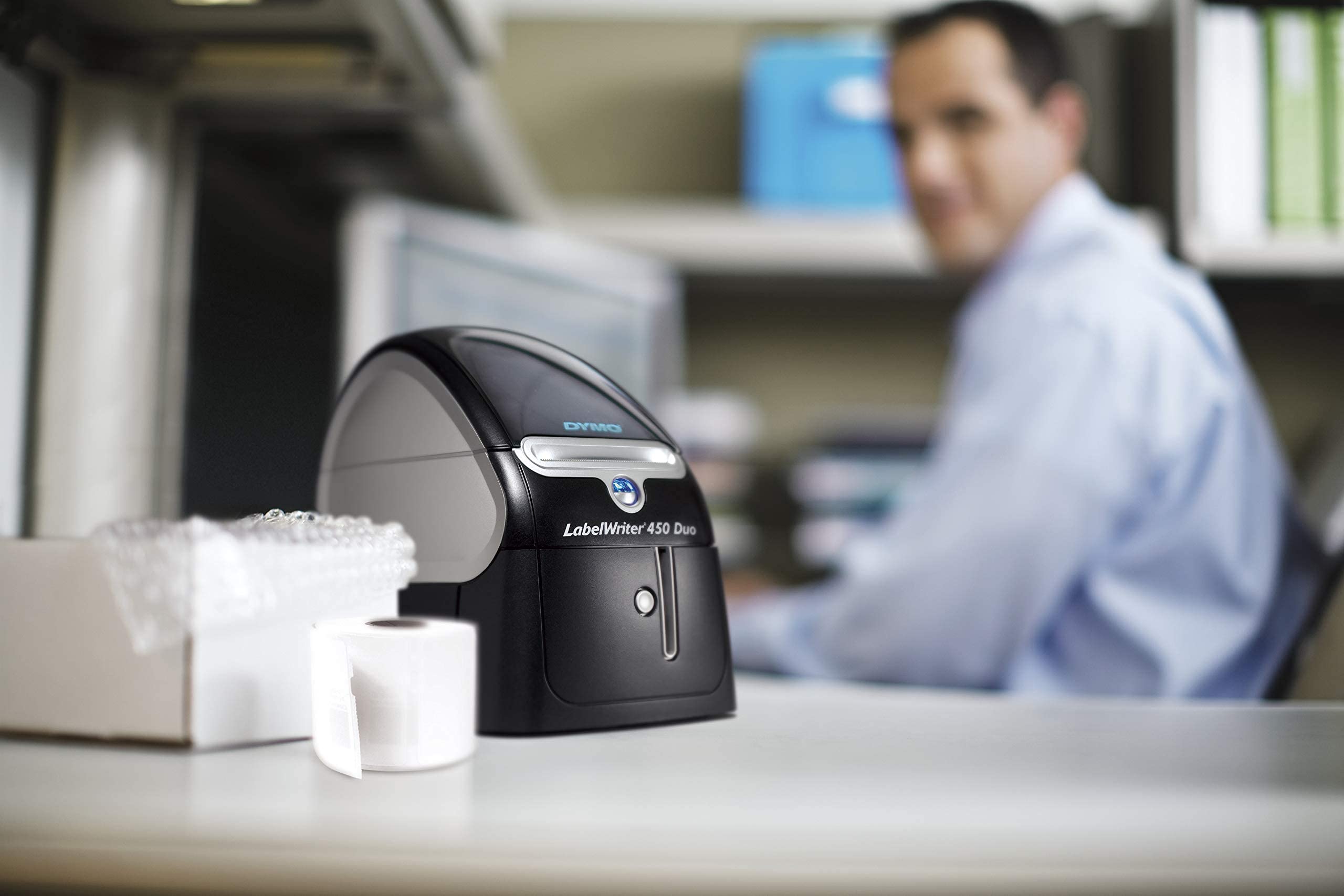 DYMO 1752267 LabelWriter 450 Duo Thermal Label Printer (Renewed) - High-Speed Shipping Label Printer for eBay, Amazon, Etsy & Shopify Sellers - Perfect for Home Office & Small Business Shipping Needs
