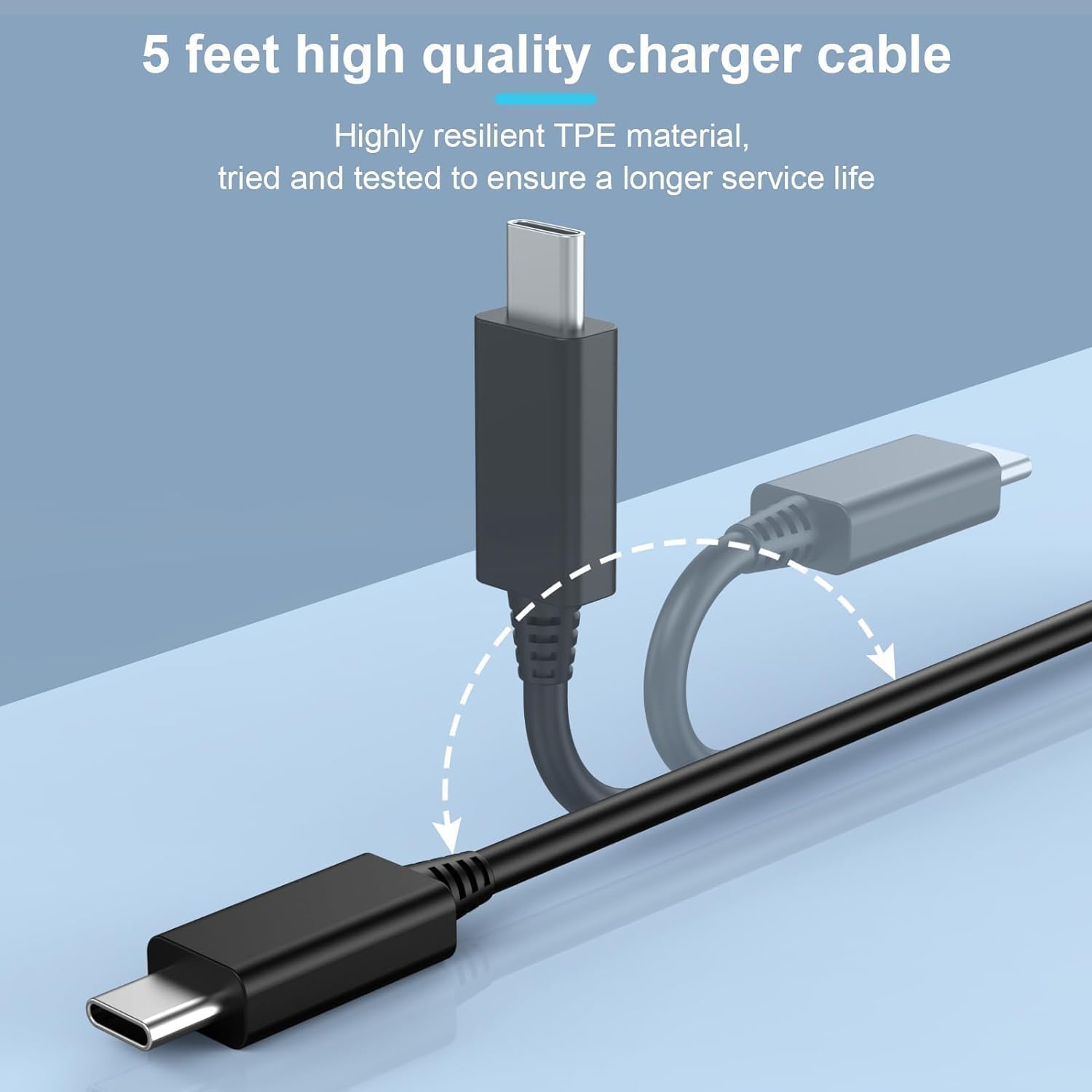 Nintendo Switch Charger 39W AC Adapter with 5FT USB-C Cable - Compatible with Switch, Switch Lite, OLED & Pro Controller (TV Mode Support) - Perfect for Gaming at Home or Travel