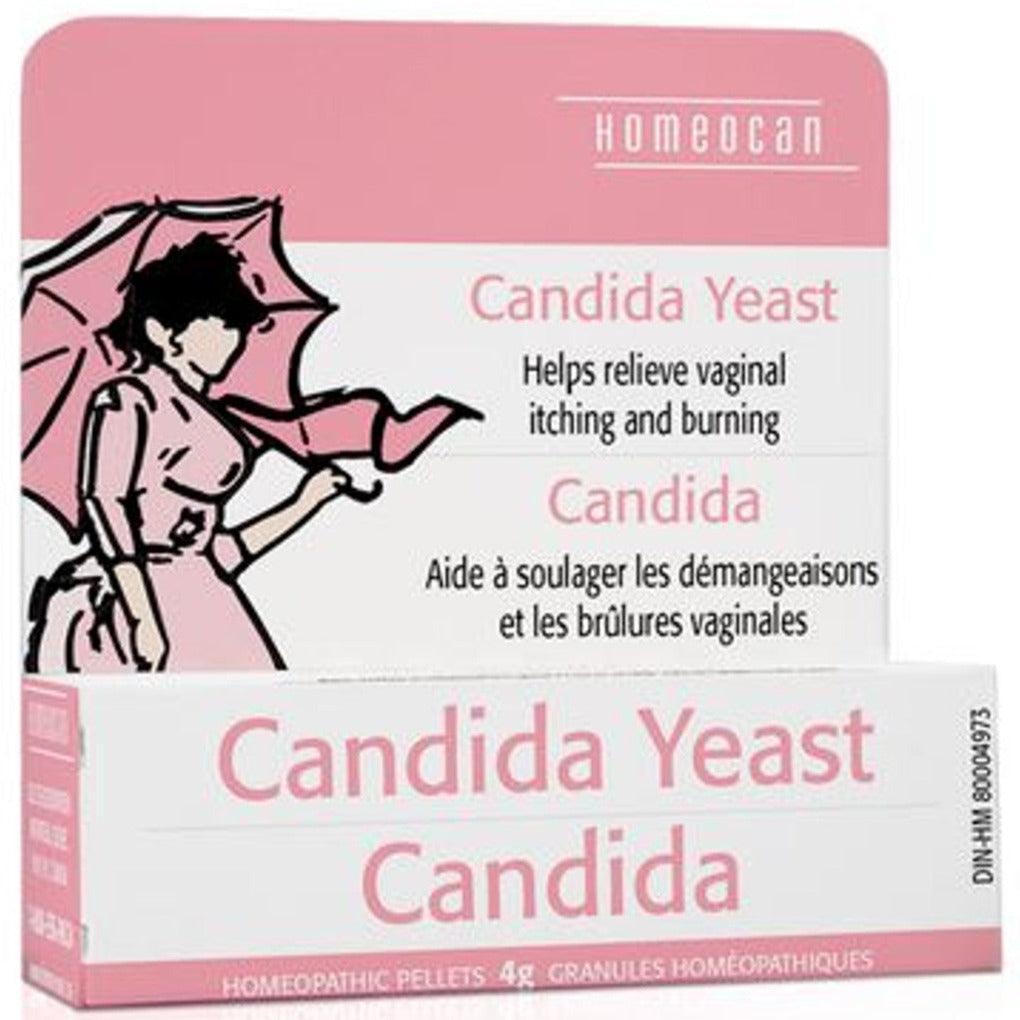 Homeocan Candida Yeast Pellets 4g - Natural Yeast Infection Relief for Women & Men - Supports Vaginal & Digestive Health - Perfect for Travel & Daily Use