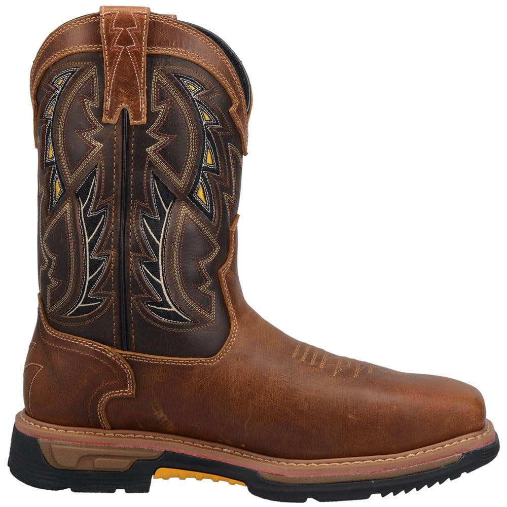 Dan Post Men's Warrior Composite Toe Work Safety Shoes - Brown Leather Steel Toe Boots for Construction, Warehouse & Outdoor Work | Comfortable & Durable Work Boots