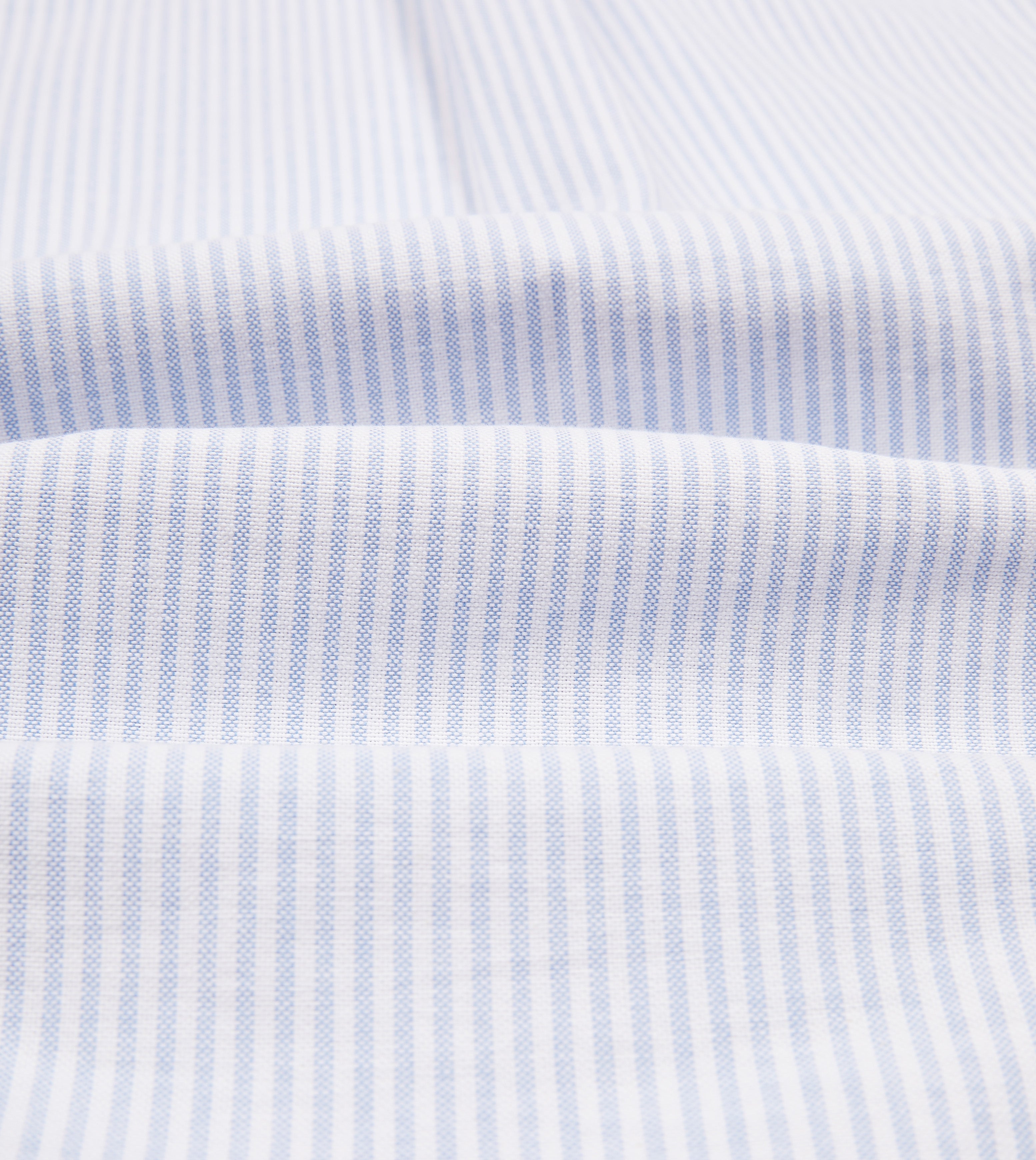 Light Blue Ticking Stripe Cotton Oxford Button Down Shirt for Men - Casual & Business Wear | Perfect for Office, Date Night & Outdoor Activities